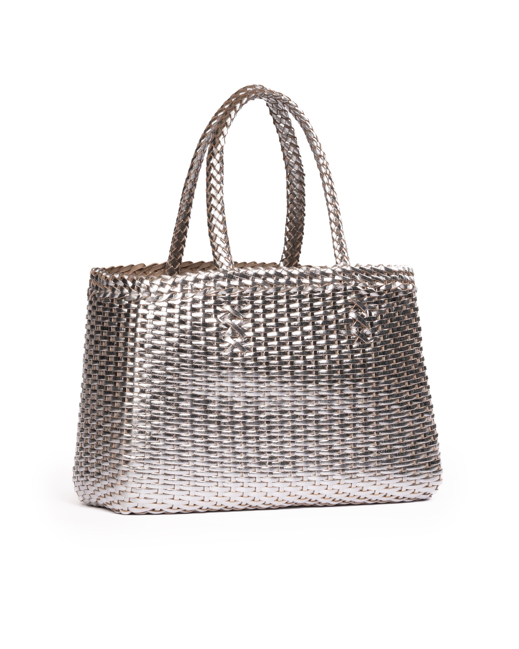 Borsa Tote intrecciata Alluminio