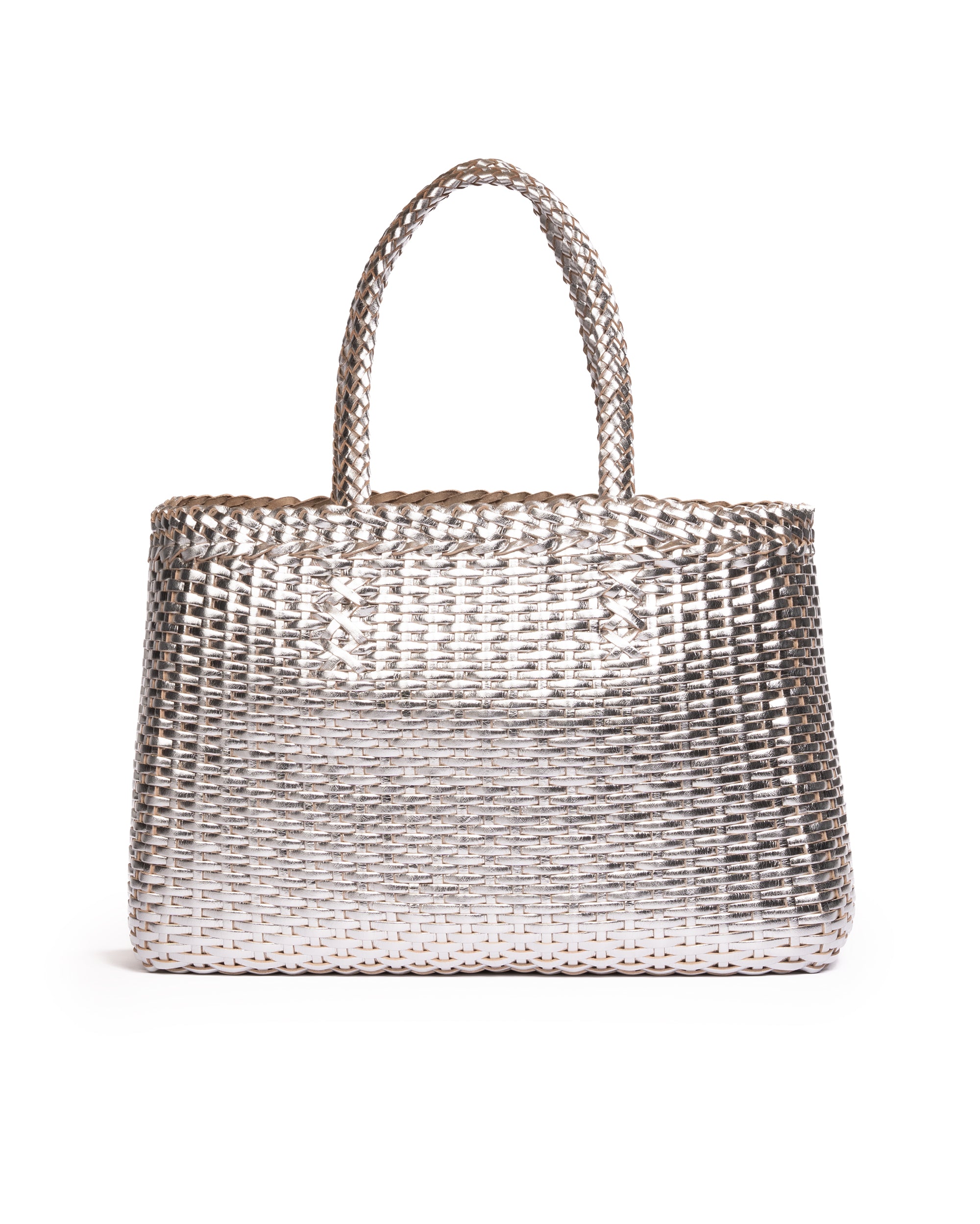 Borsa Tote intrecciata Alluminio