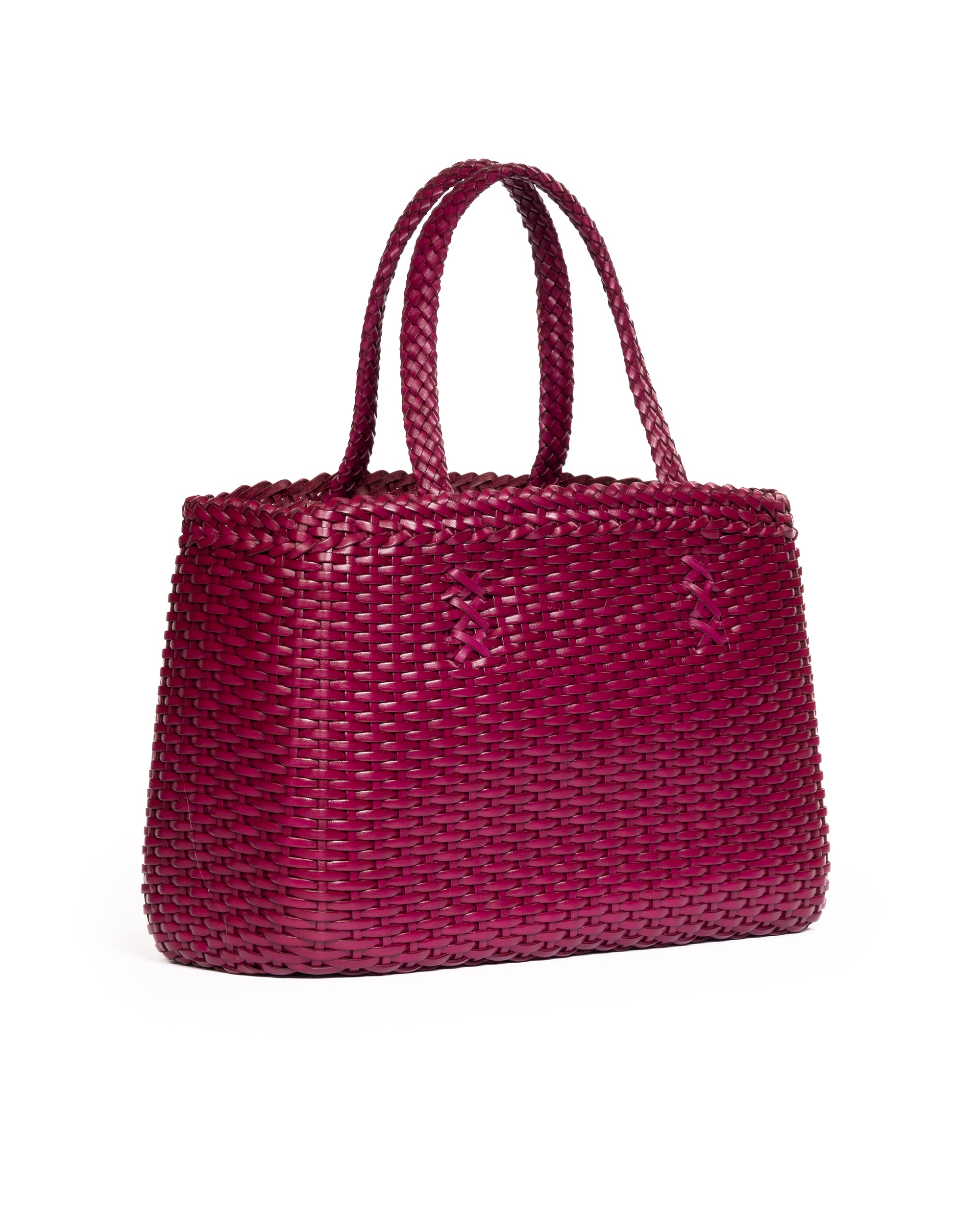Borsa Tote intrecciata Fucsia