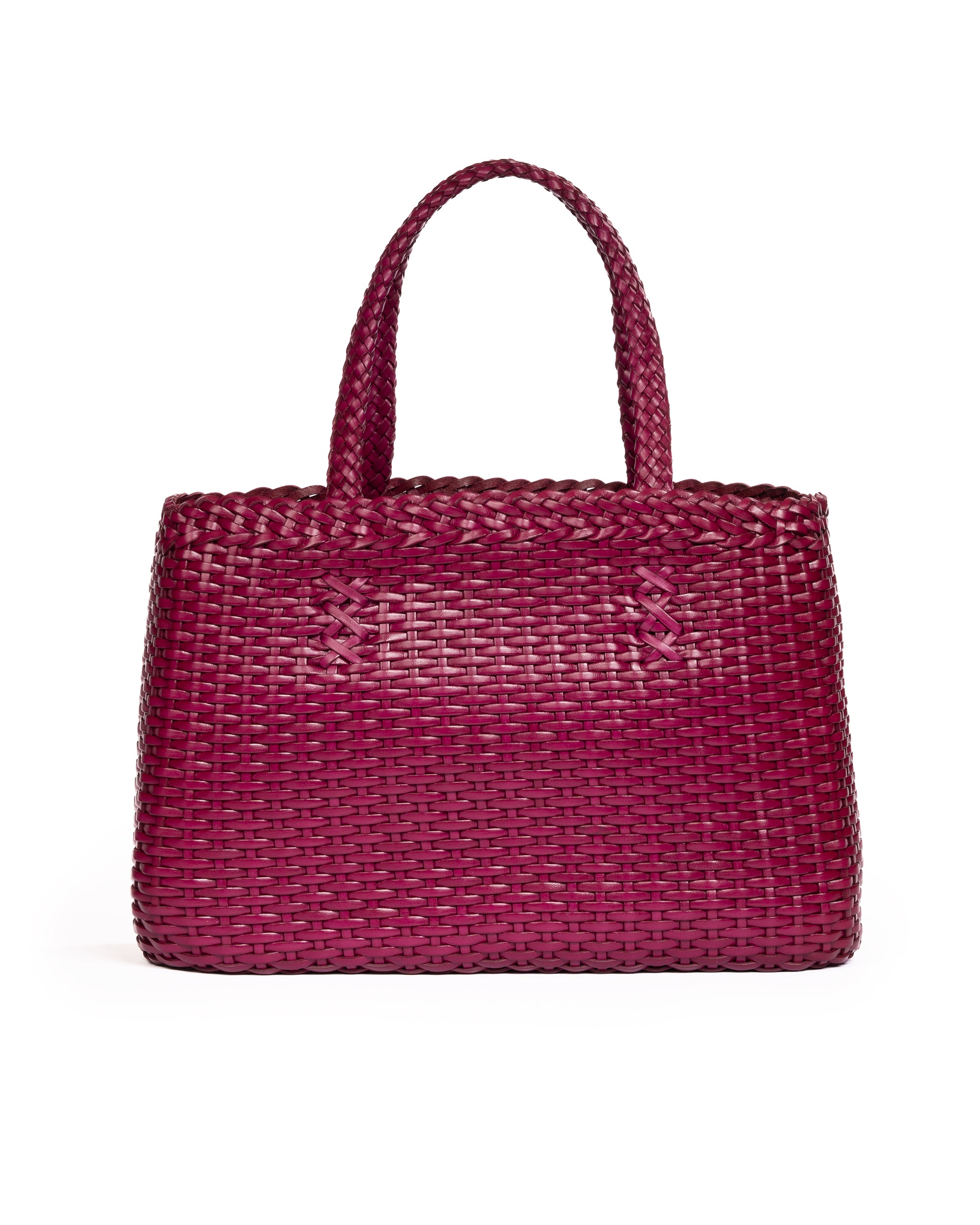 Borsa Tote intrecciata Fucsia