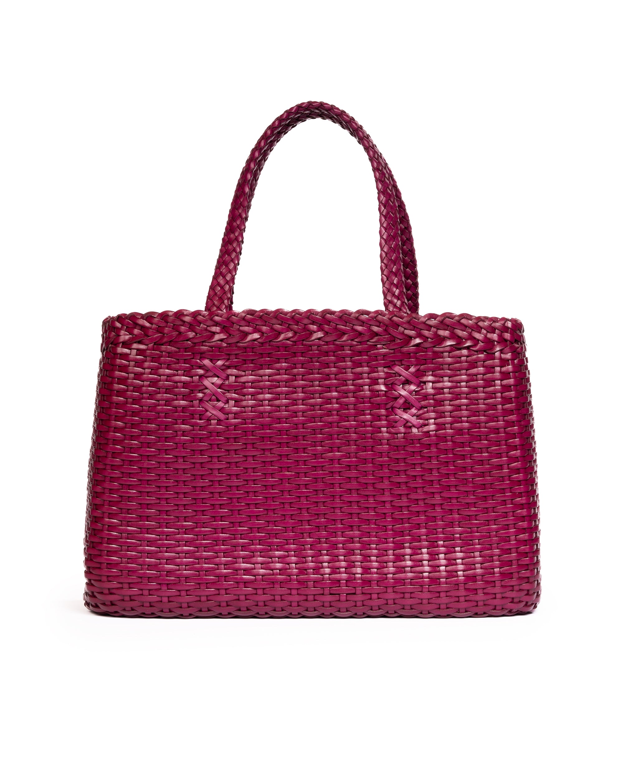Borsa Tote intrecciata Fucsia