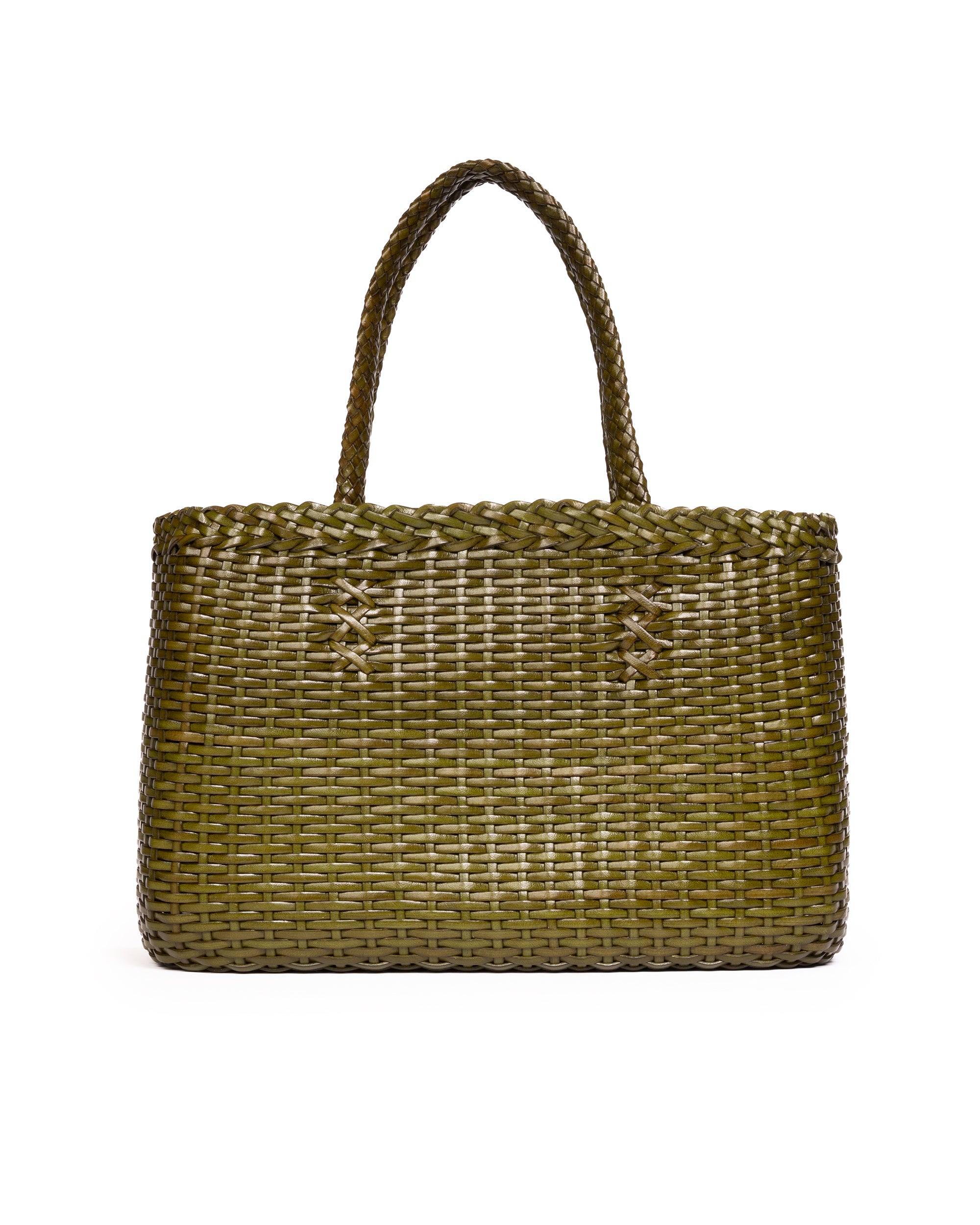 Borsa Tote intrecciata Verde