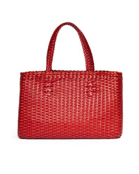 Borsa Tote intrecciata Rossa