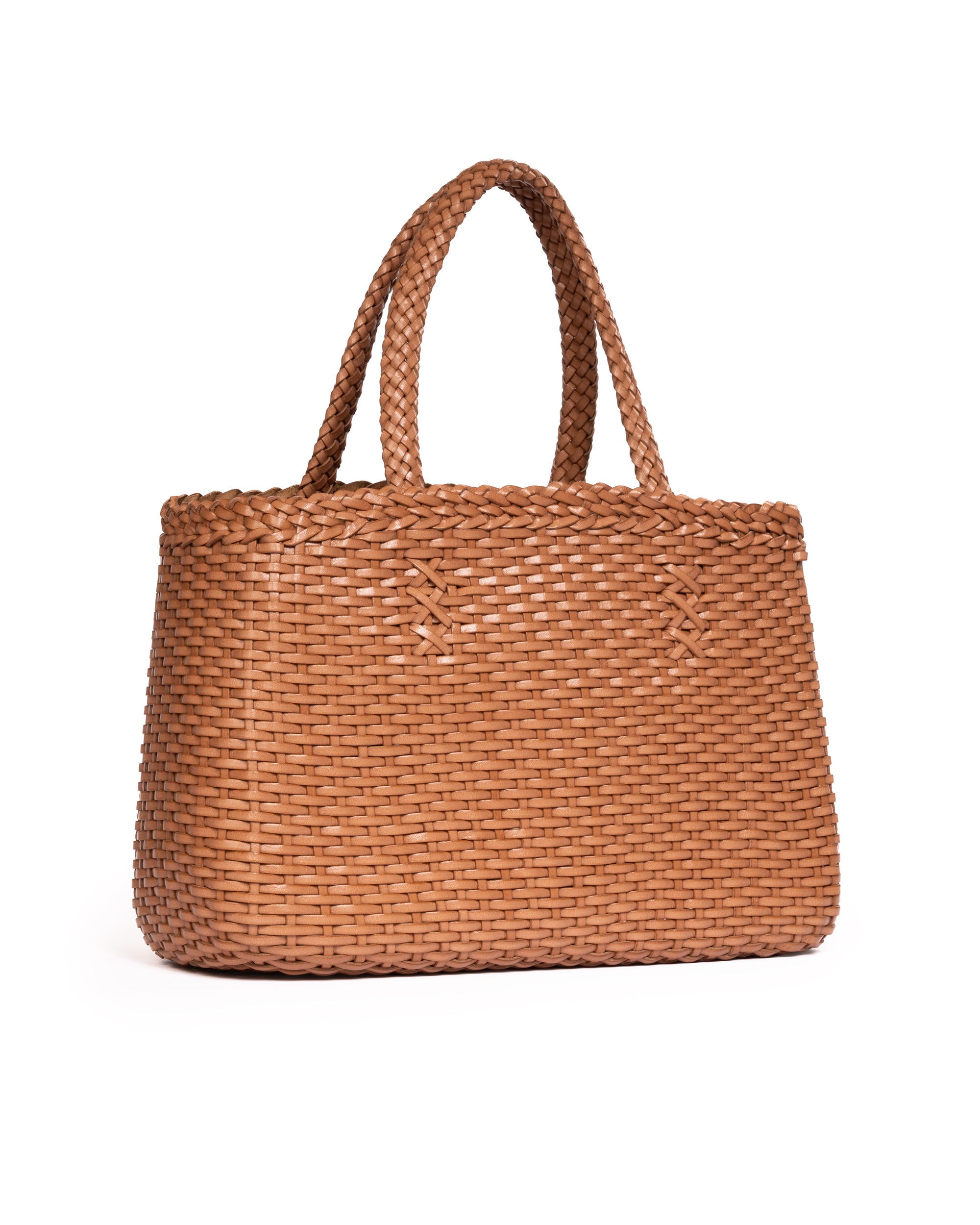 Borsa Tote intrecciata Pesca