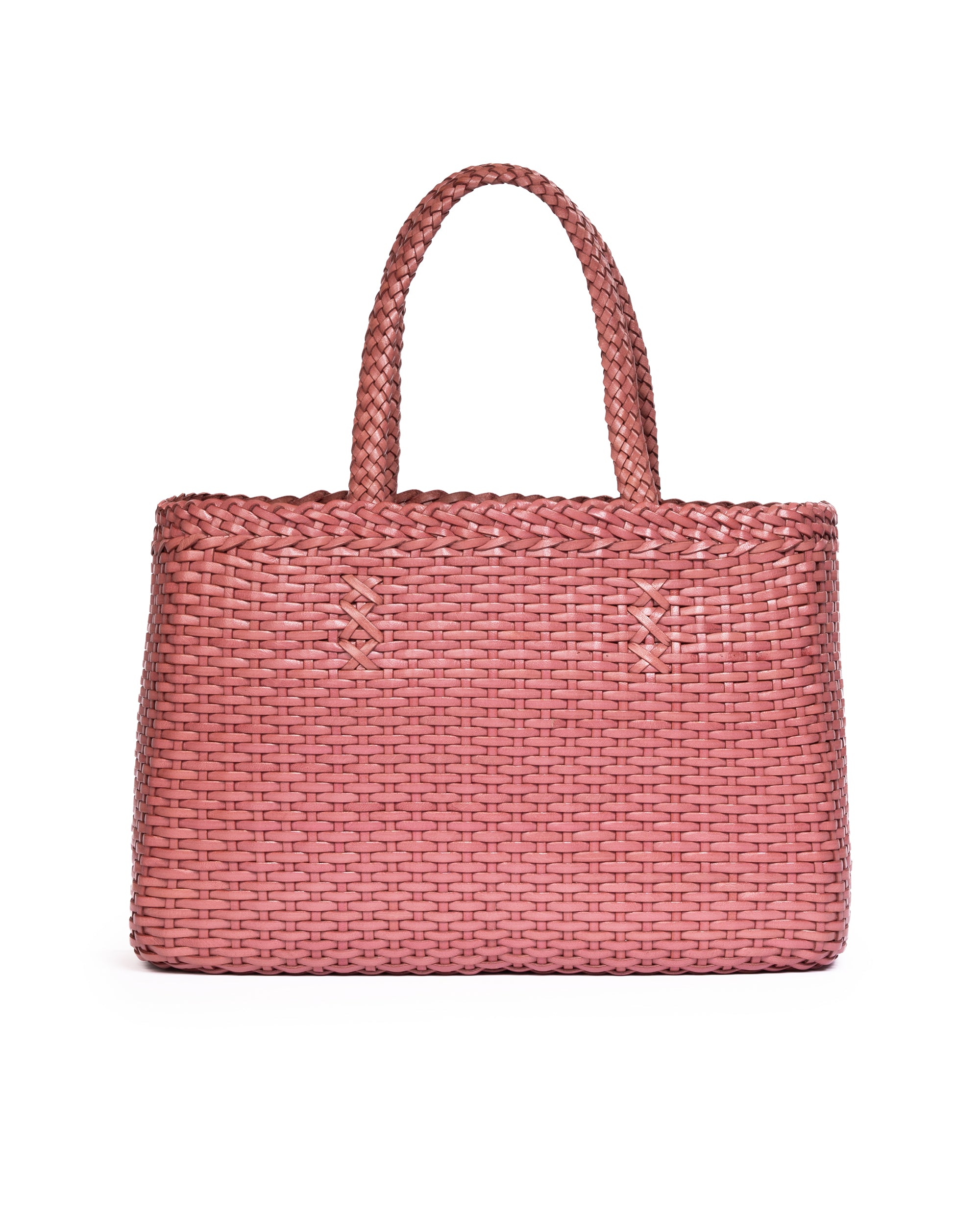 Borsa Tote intrecciata Rosa