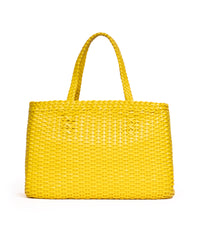 Borsa Tote intrecciata Gialla