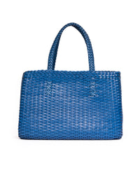 Borsa Tote intrecciata Blu Cobalto