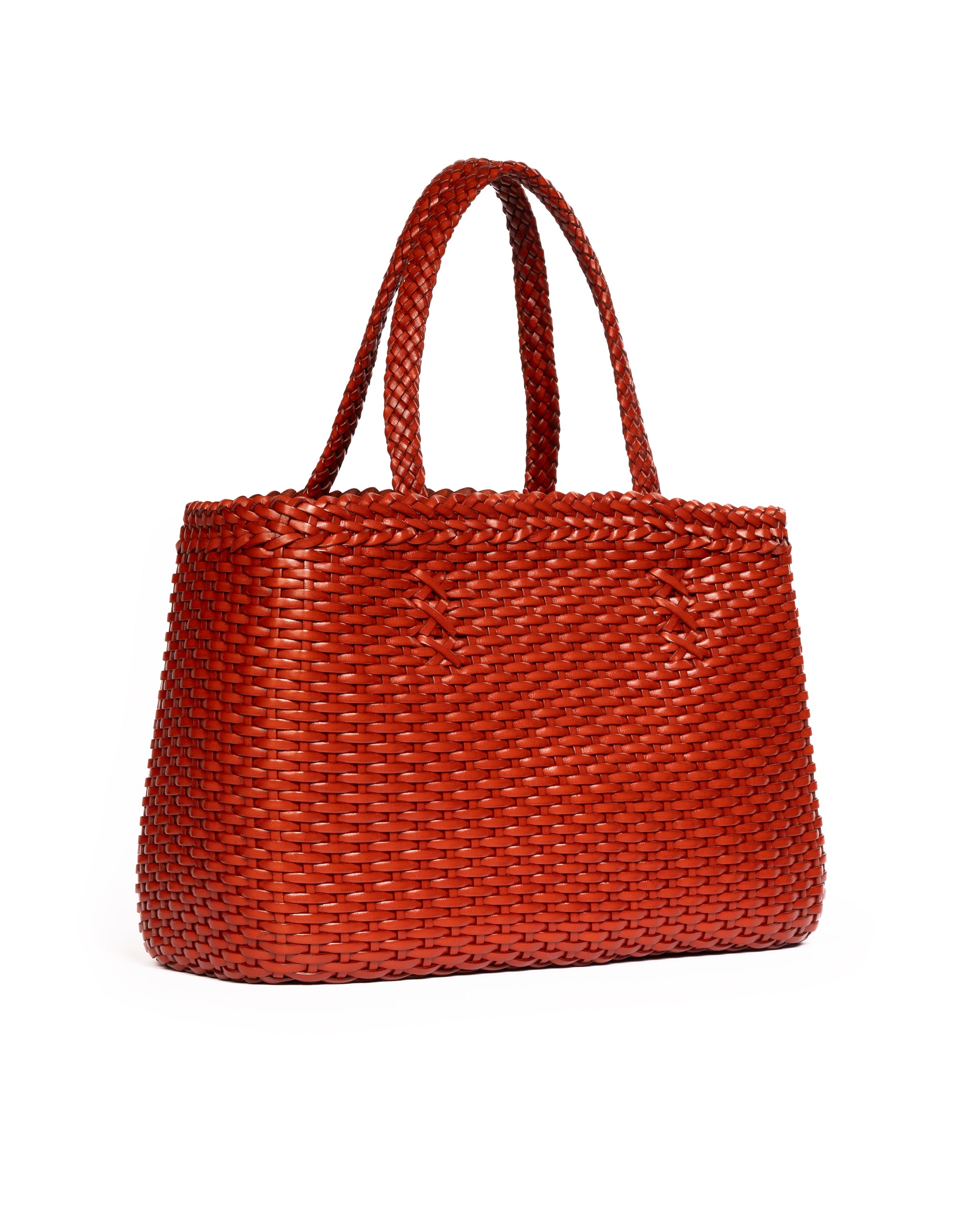 Borsa Tote intrecciata Arancione