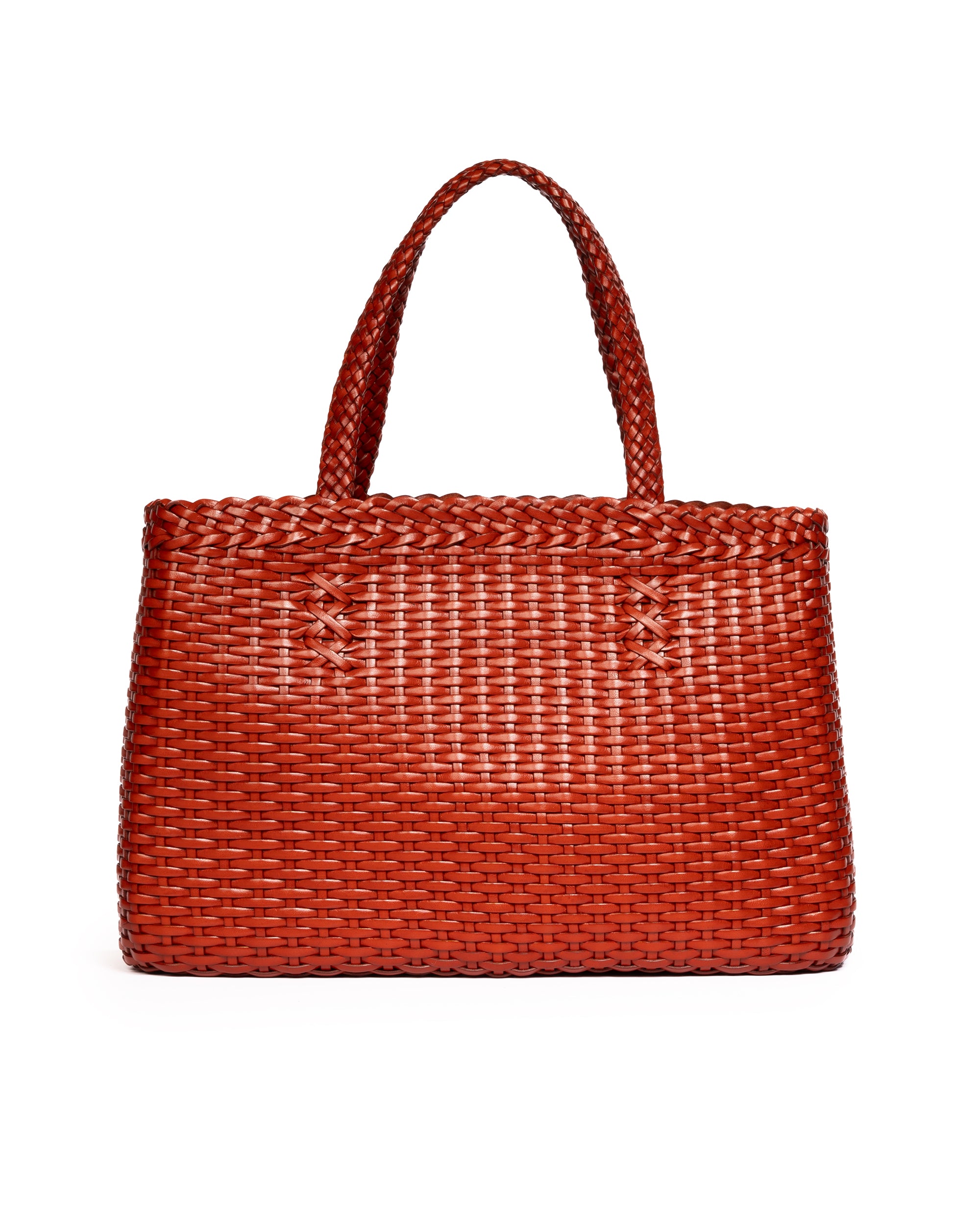 Borsa Tote intrecciata Arancione