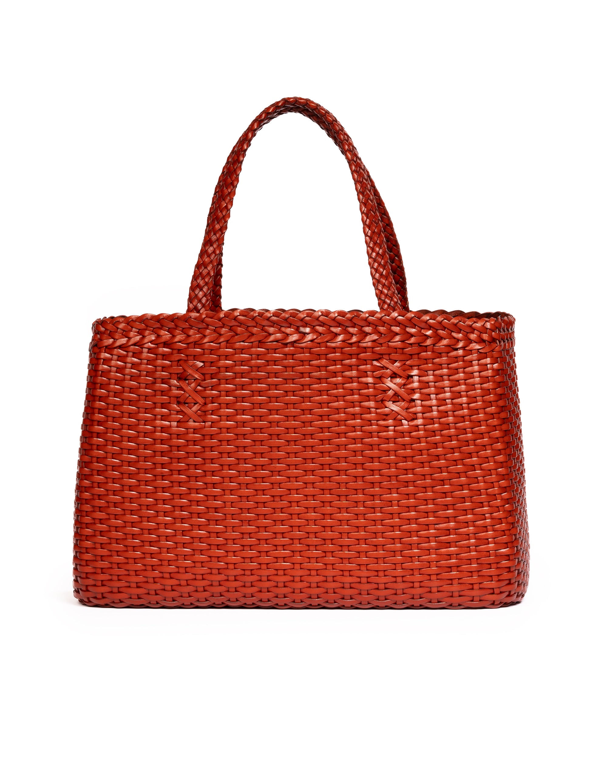 Borsa Tote intrecciata Arancione