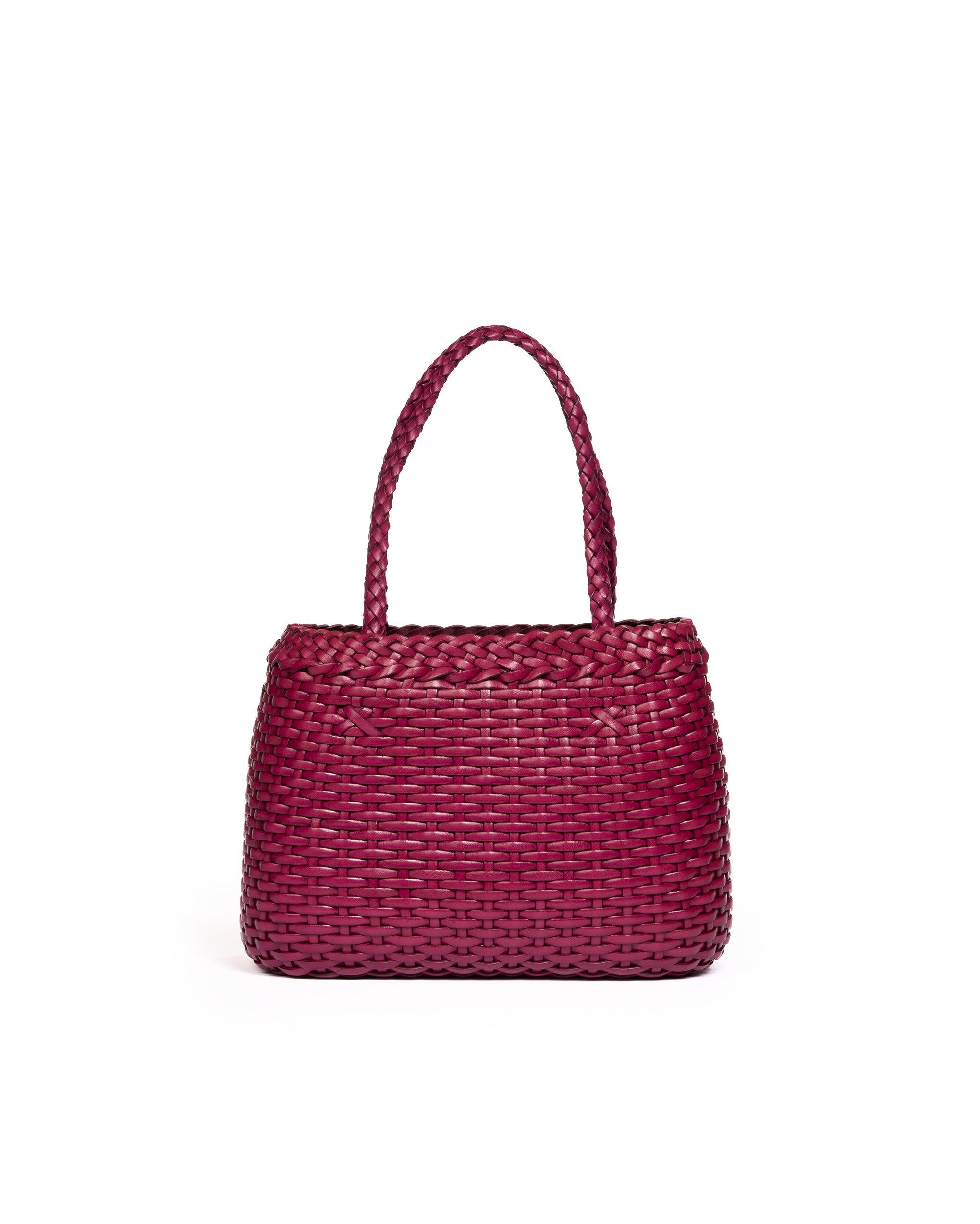 Borsa Mini Tote intrecciata Fucsia