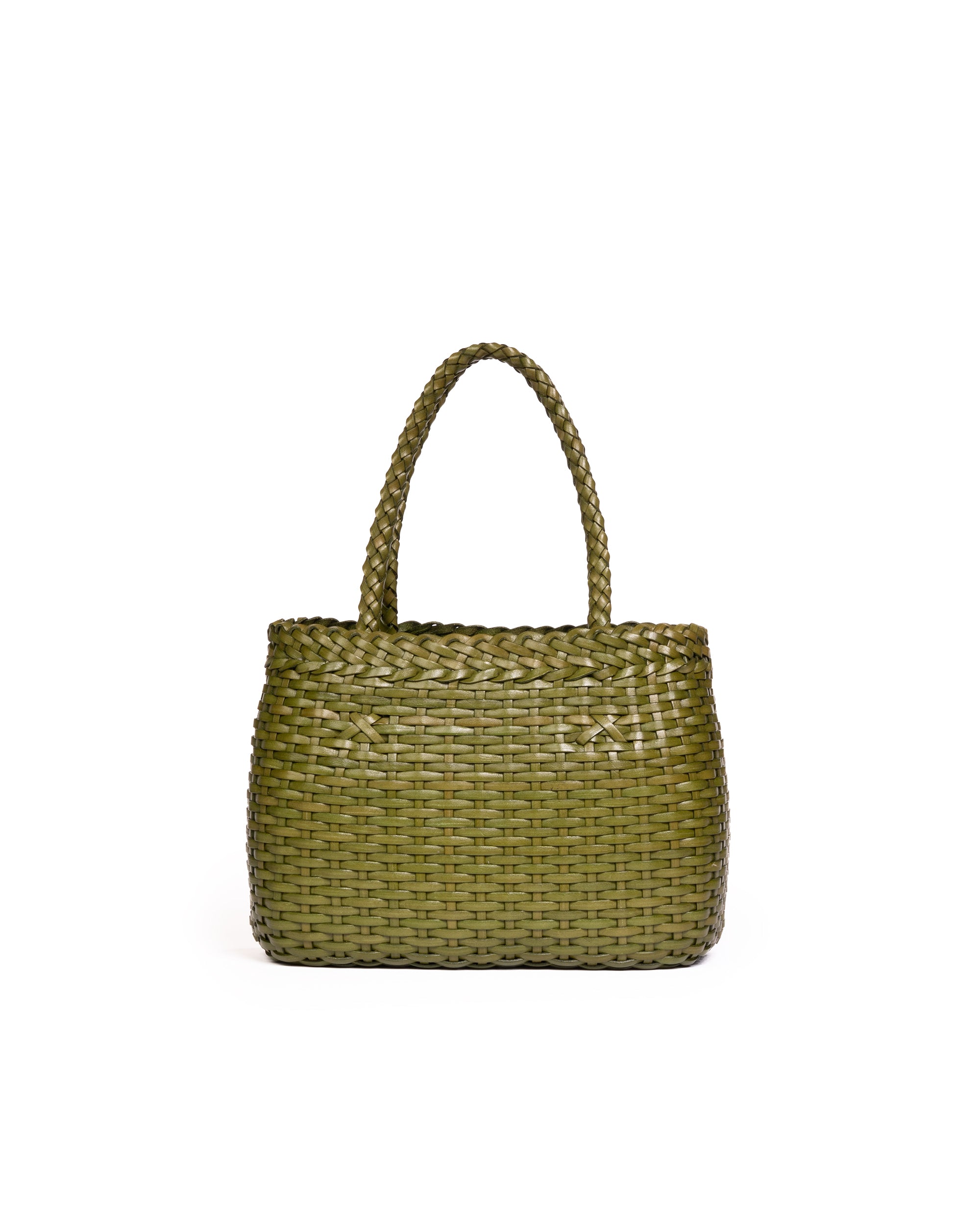 Borsa Mini Tote intrecciata Verde