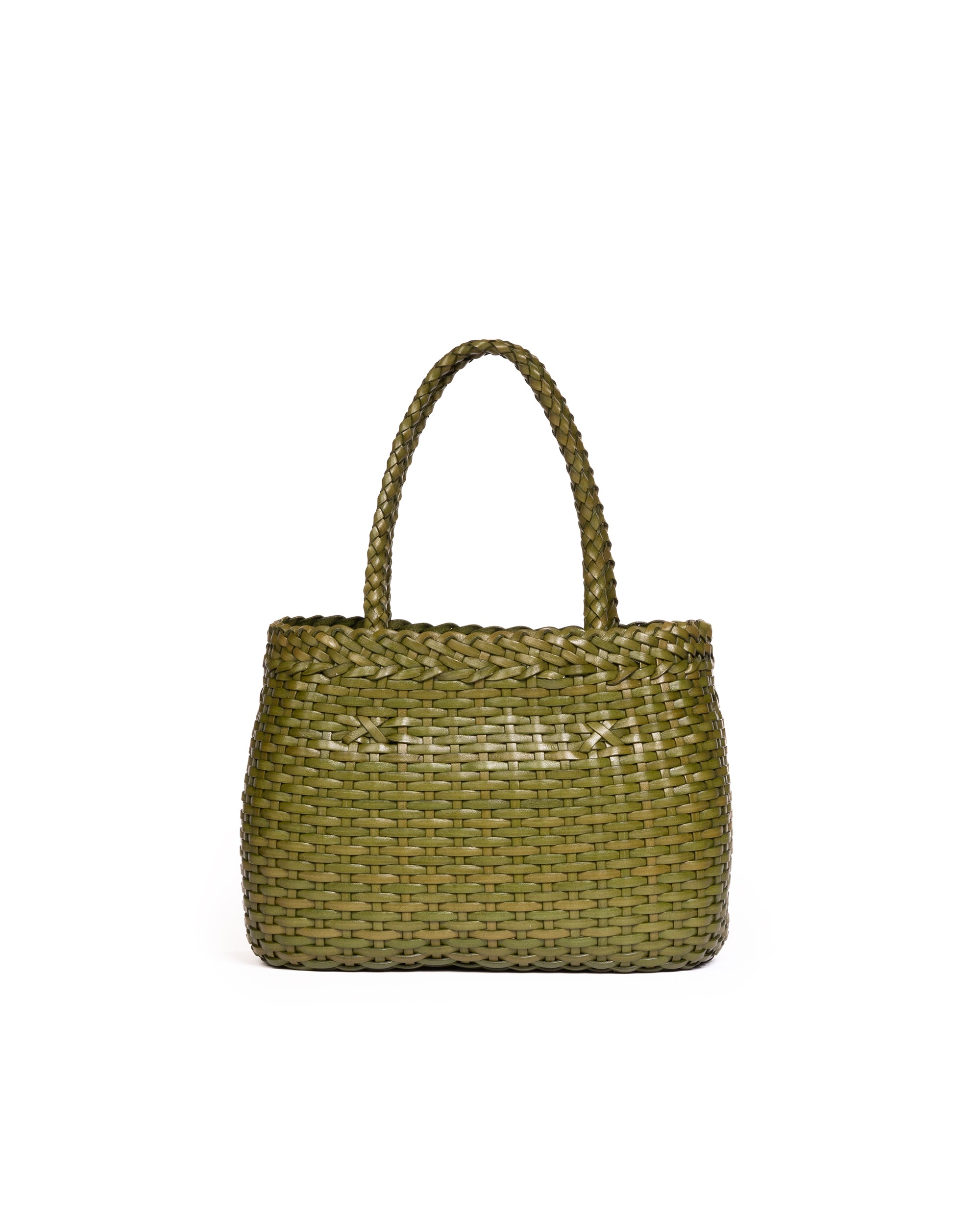 Borsa Mini Tote intrecciata Verde
