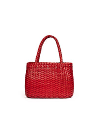 Borsa Mini Tote intrecciata Rossa