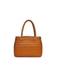 Borsa Mini Tote intrecciata Ocra