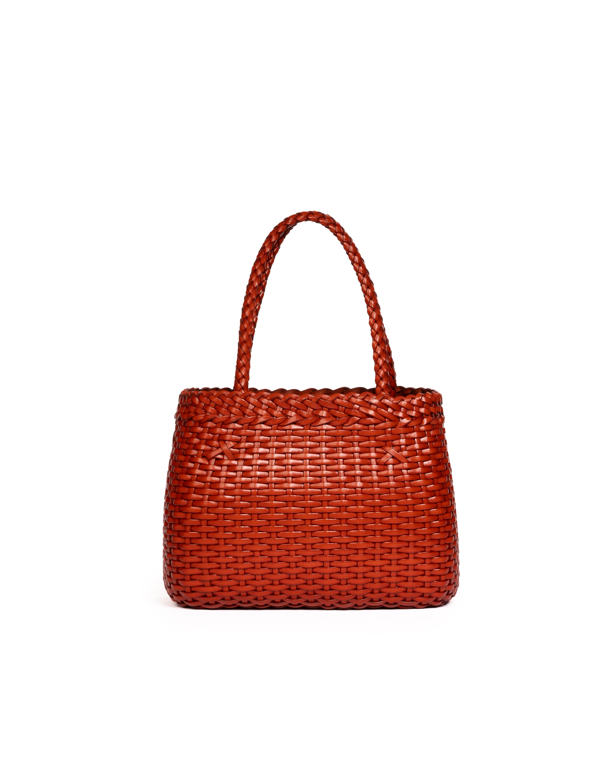 Borsa Mini Tote intrecciata Arancione