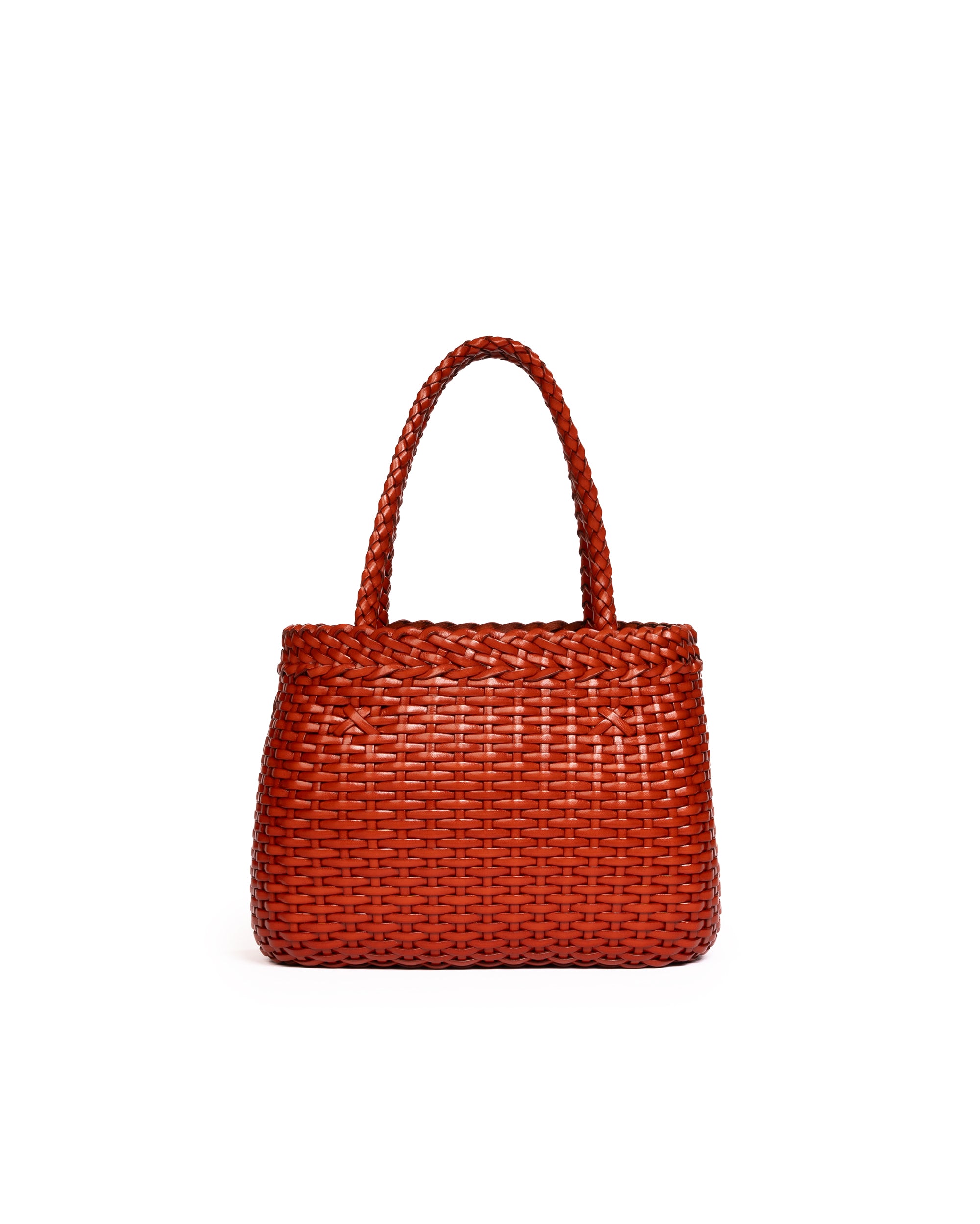 Borsa Mini Tote intrecciata Arancione