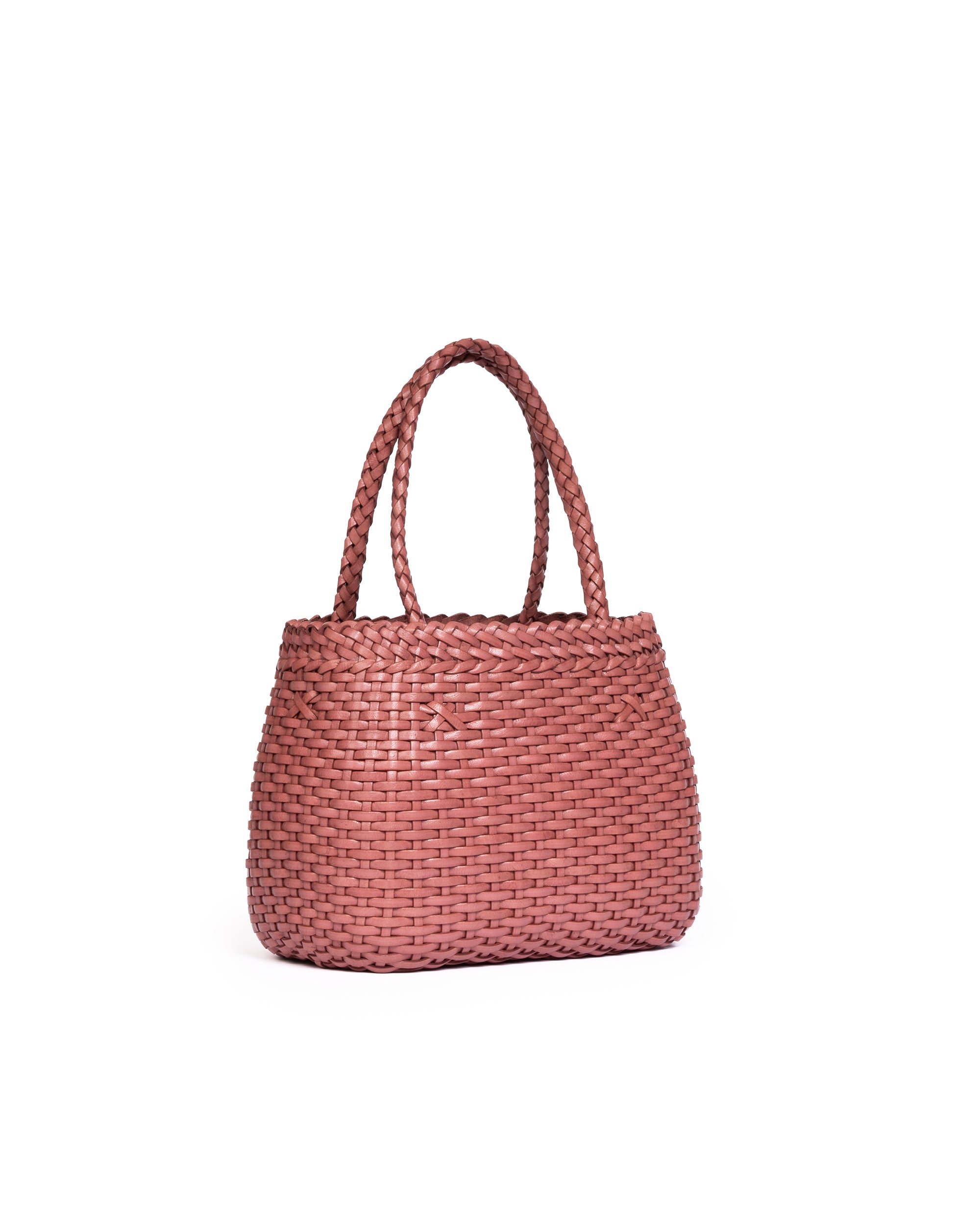 Borsa Mini Tote intrecciata Rosa