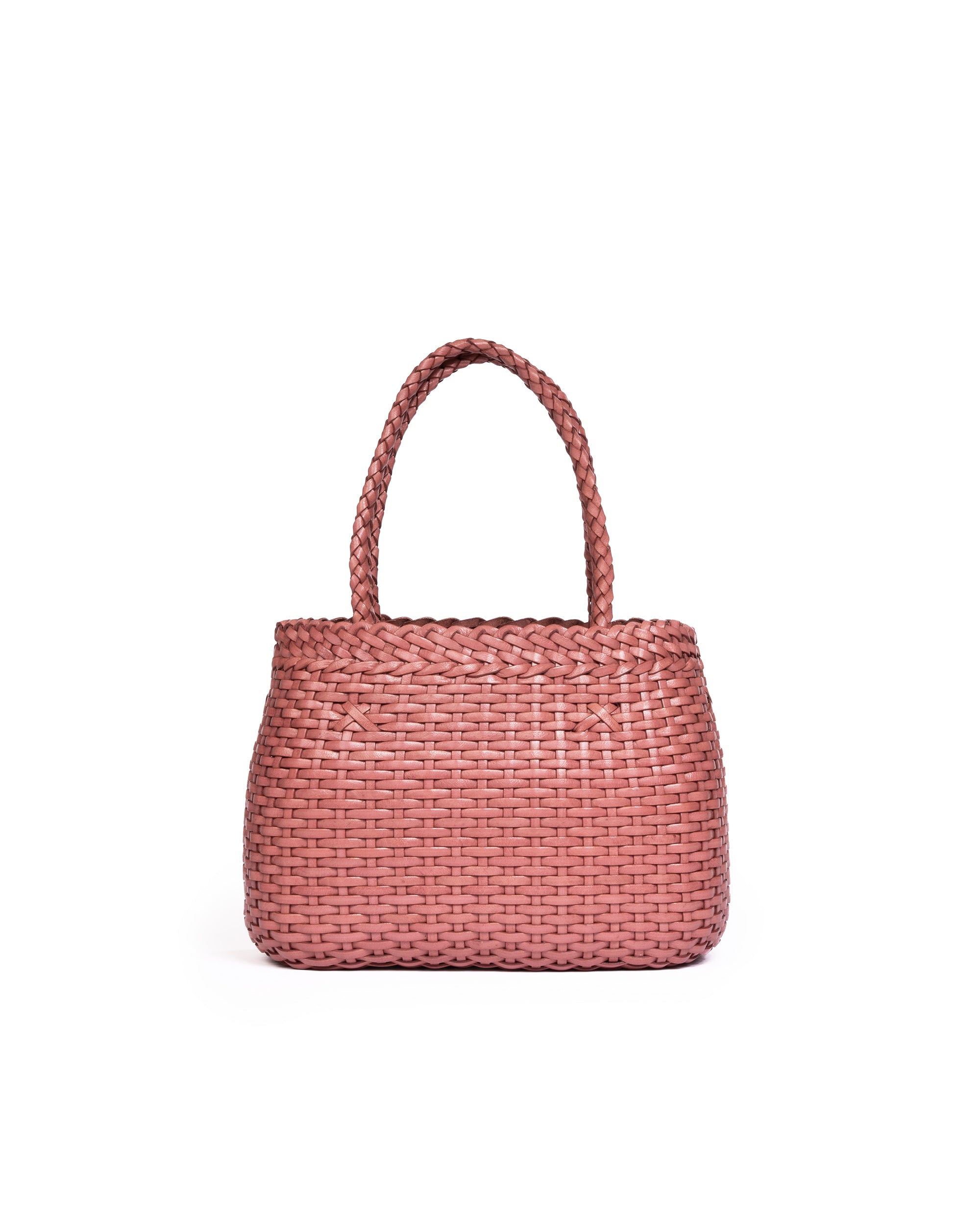 Borsa Mini Tote intrecciata Rosa