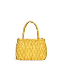 Borsa Mini Tote intrecciata Gialla