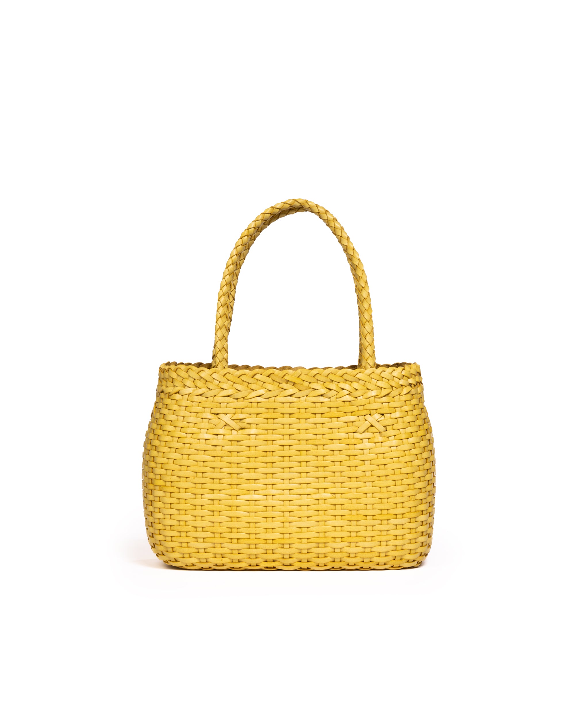 Borsa Mini Tote intrecciata Gialla