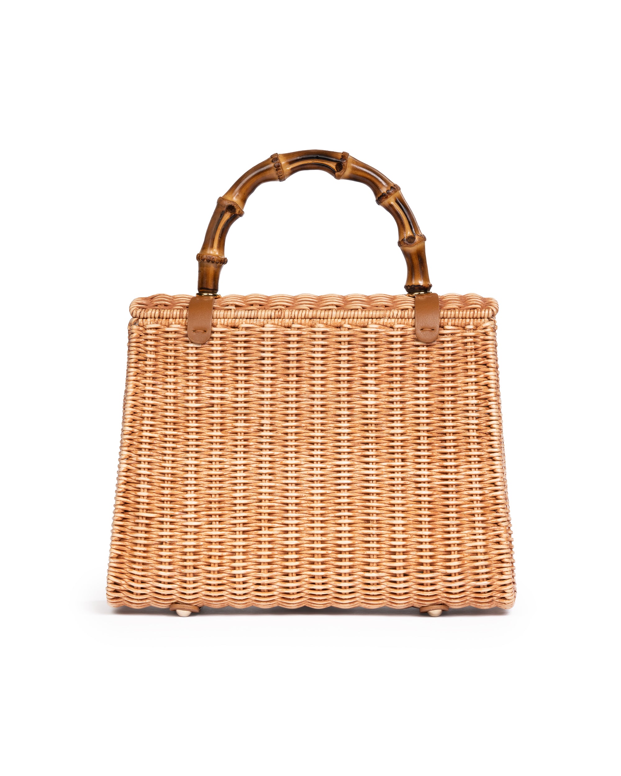 Borsa con Manico in Bamboo Biscotto
