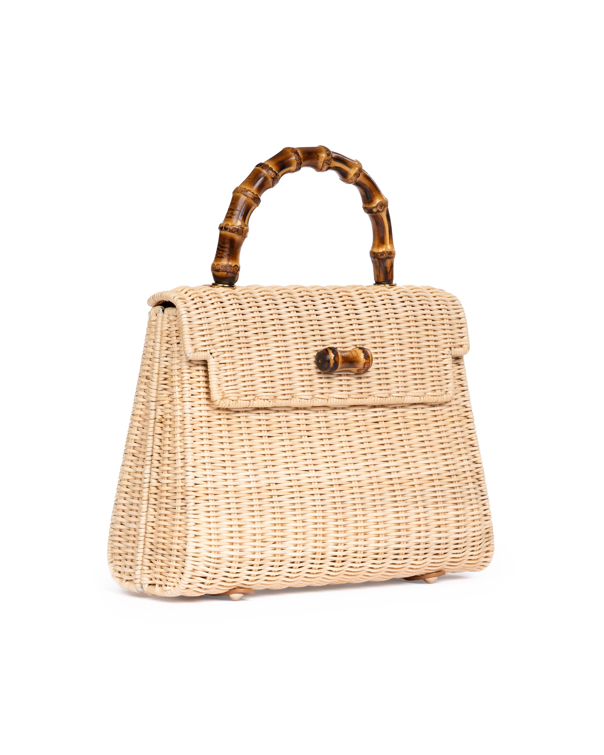 Borsa con Manico in Bamboo Naturale