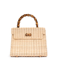 Borsa con Manico in Bamboo Naturale