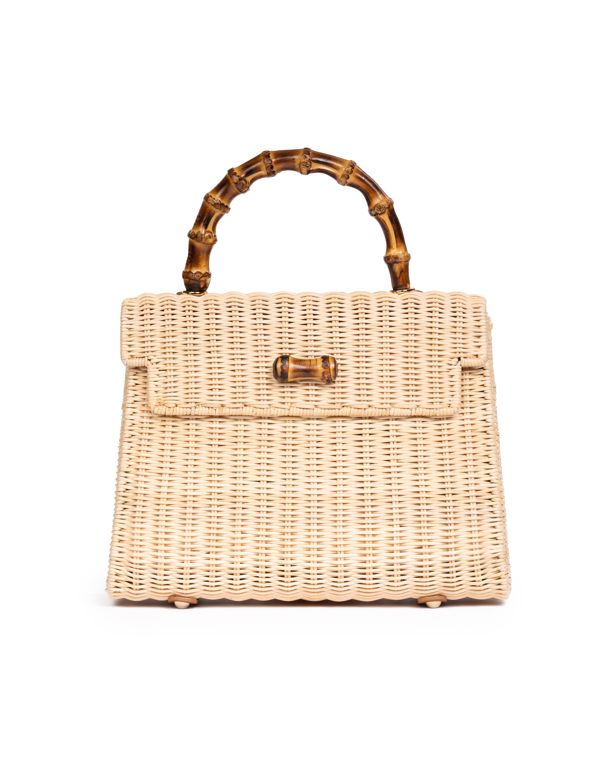 Borsa con Manico in Bamboo Naturale