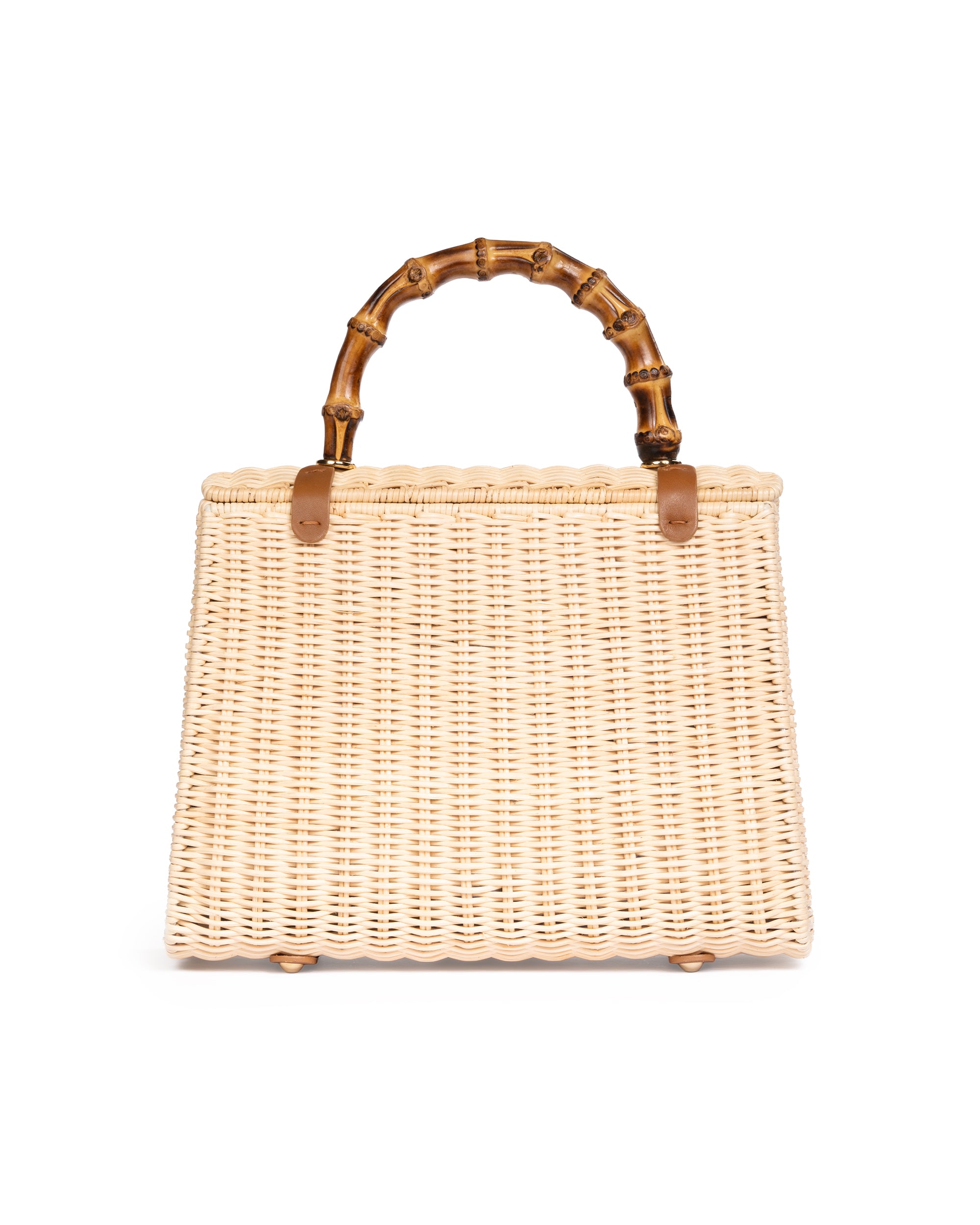 Borsa con Manico in Bamboo Naturale