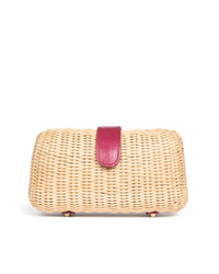 Clutch in Midollino Naturale/Fucsia