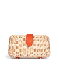 Clutch in Midollino Naturale/Arancione
