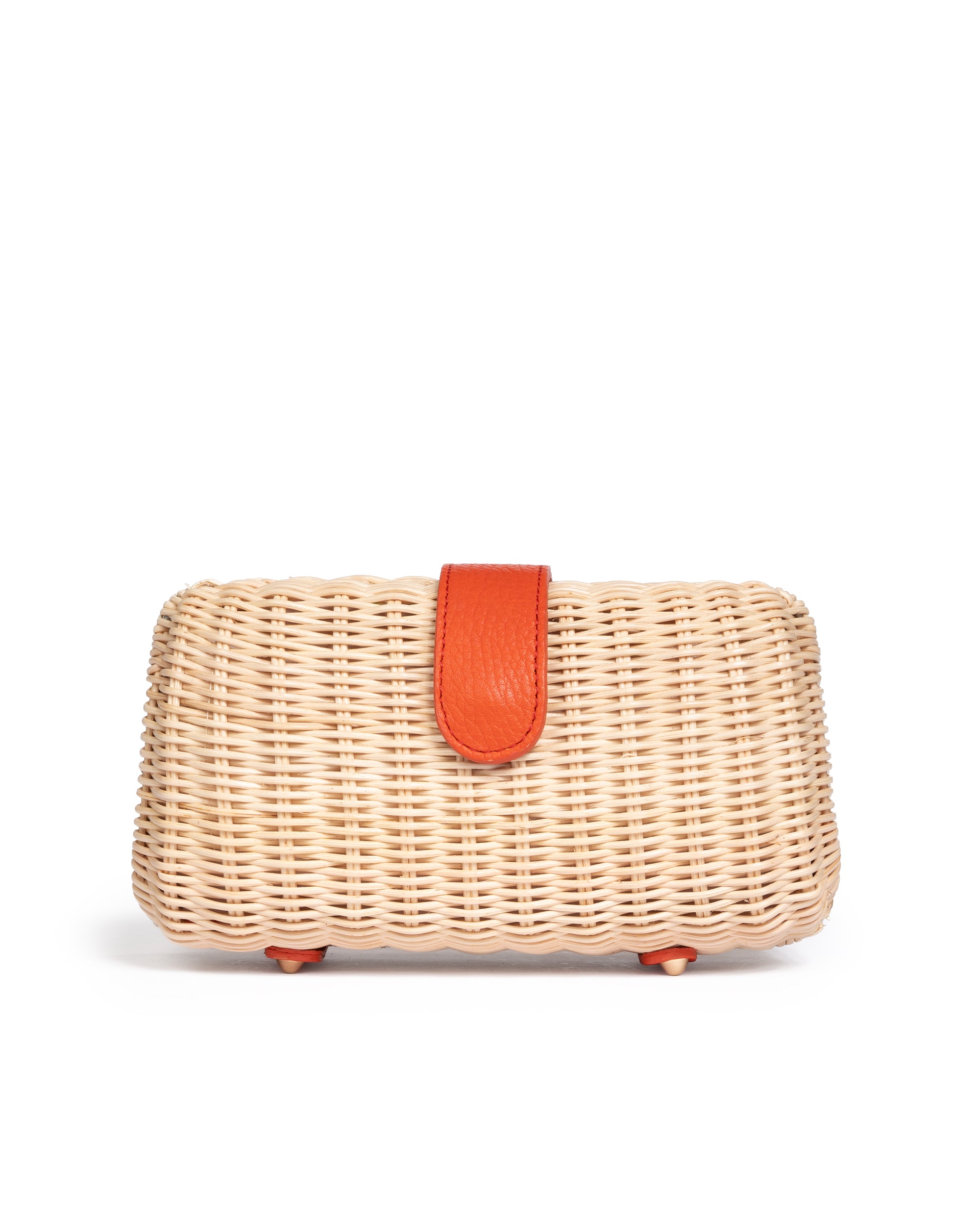 Clutch in Midollino Naturale/Arancione