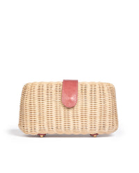 Clutch in Midollino Naturale/Rosa