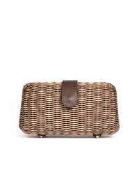 Clutch in Midollino Tortora/Marrone