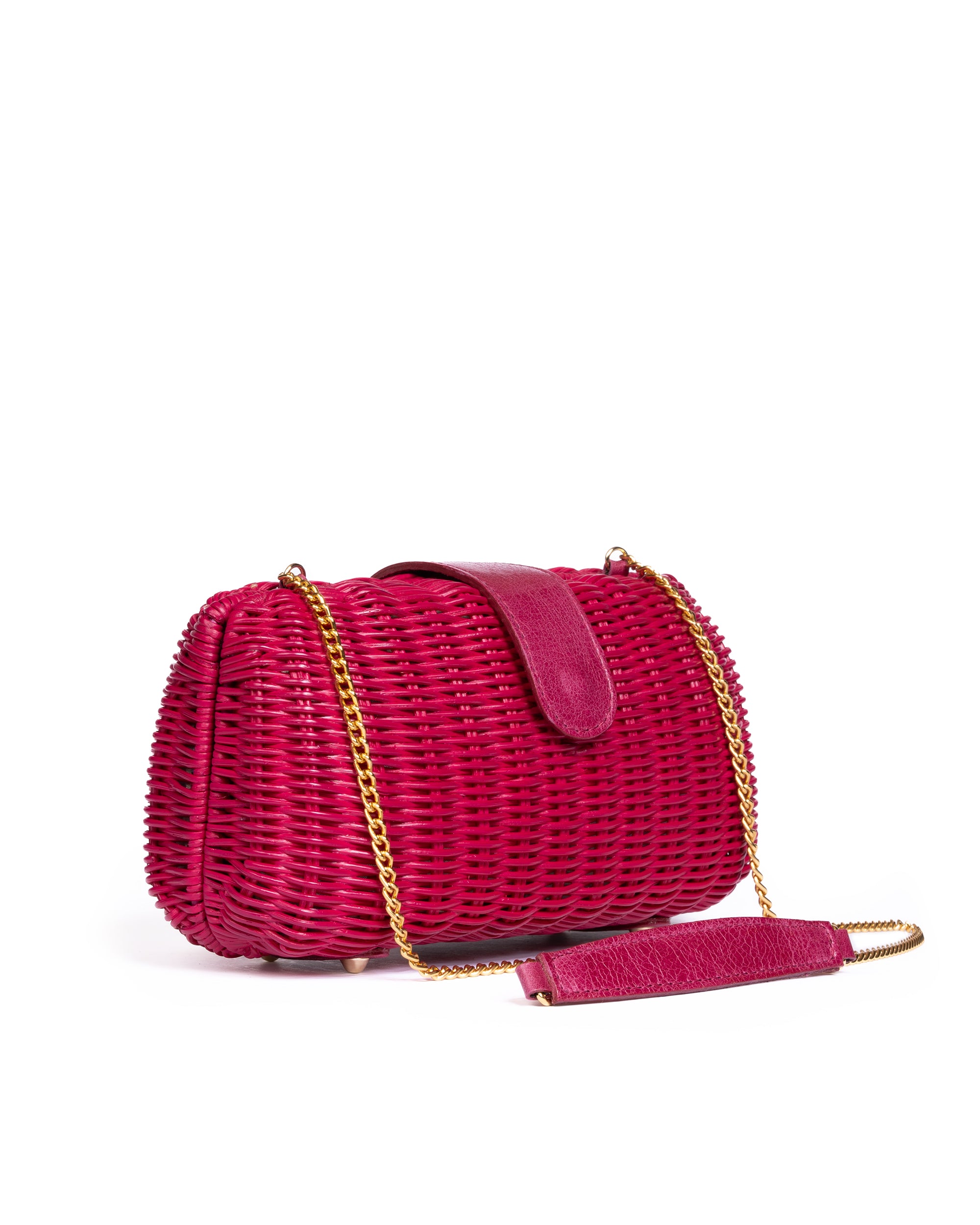 Clutch in Midollino Fucsia