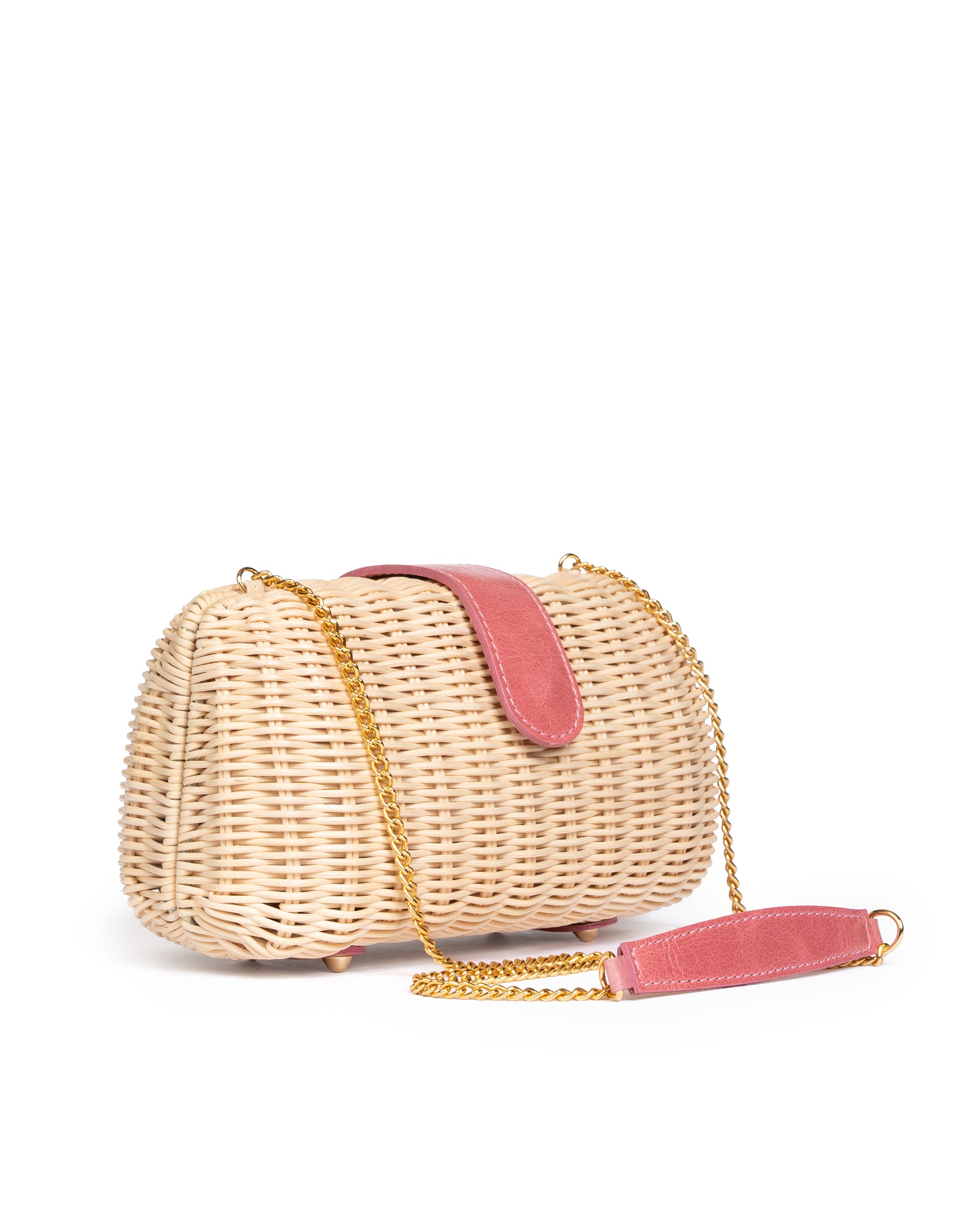 Clutch in Midollino Naturale/Rosa