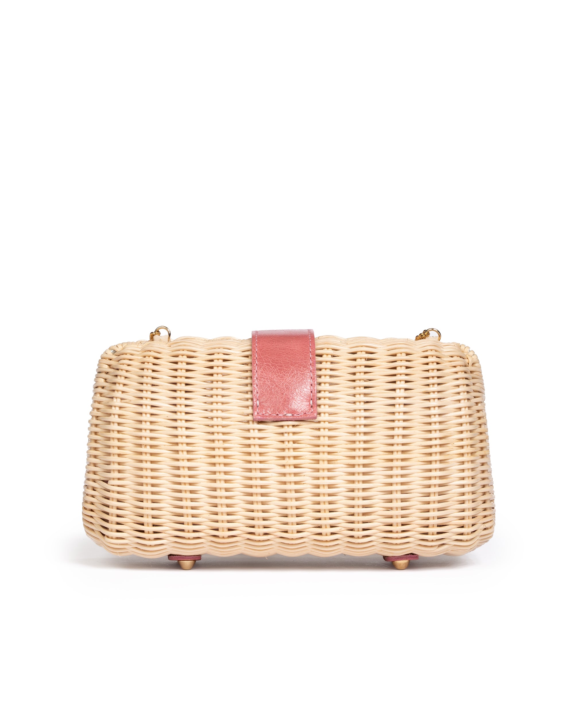 Clutch in Midollino Naturale/Rosa