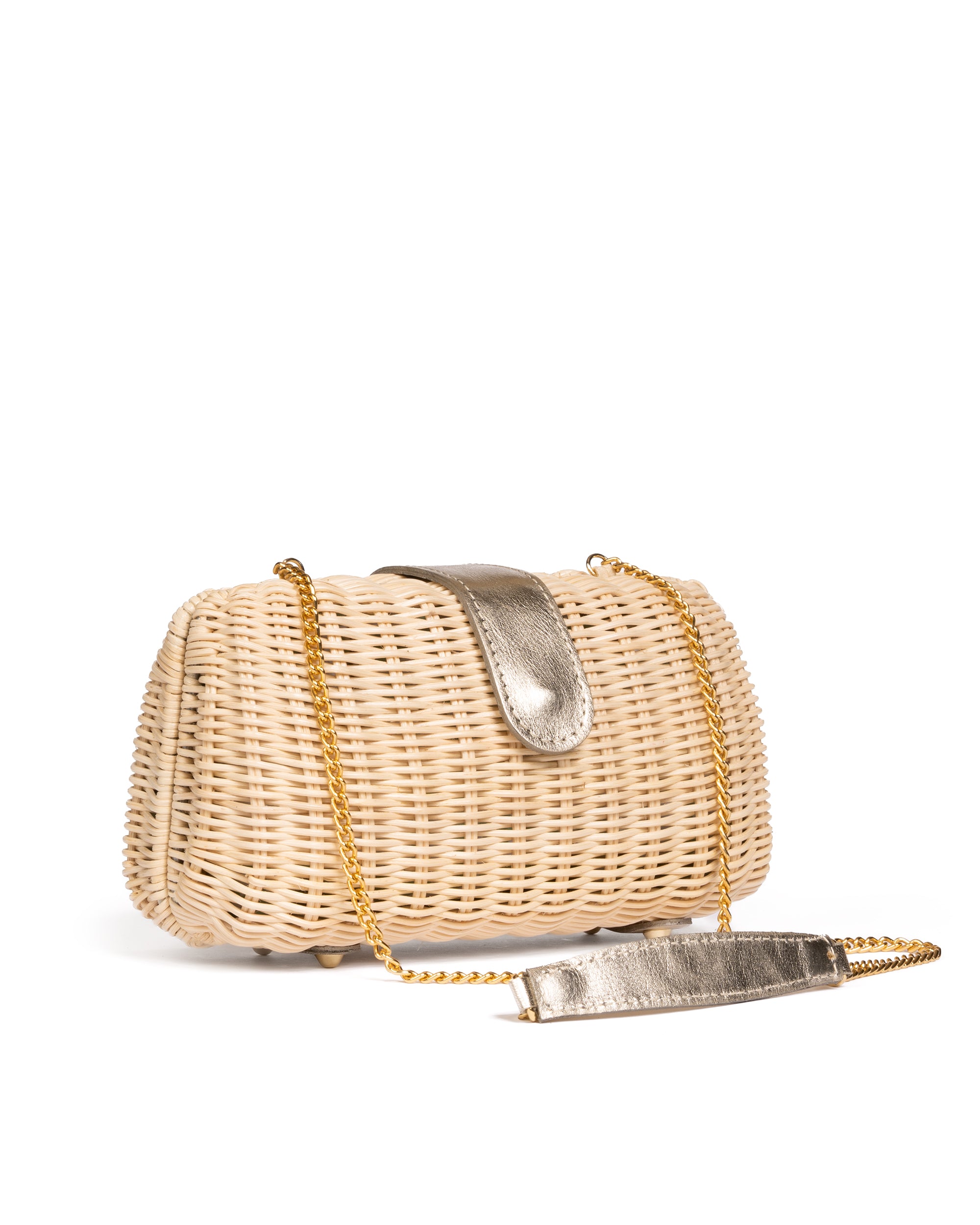 Clutch in Midollino Naturale/Platino