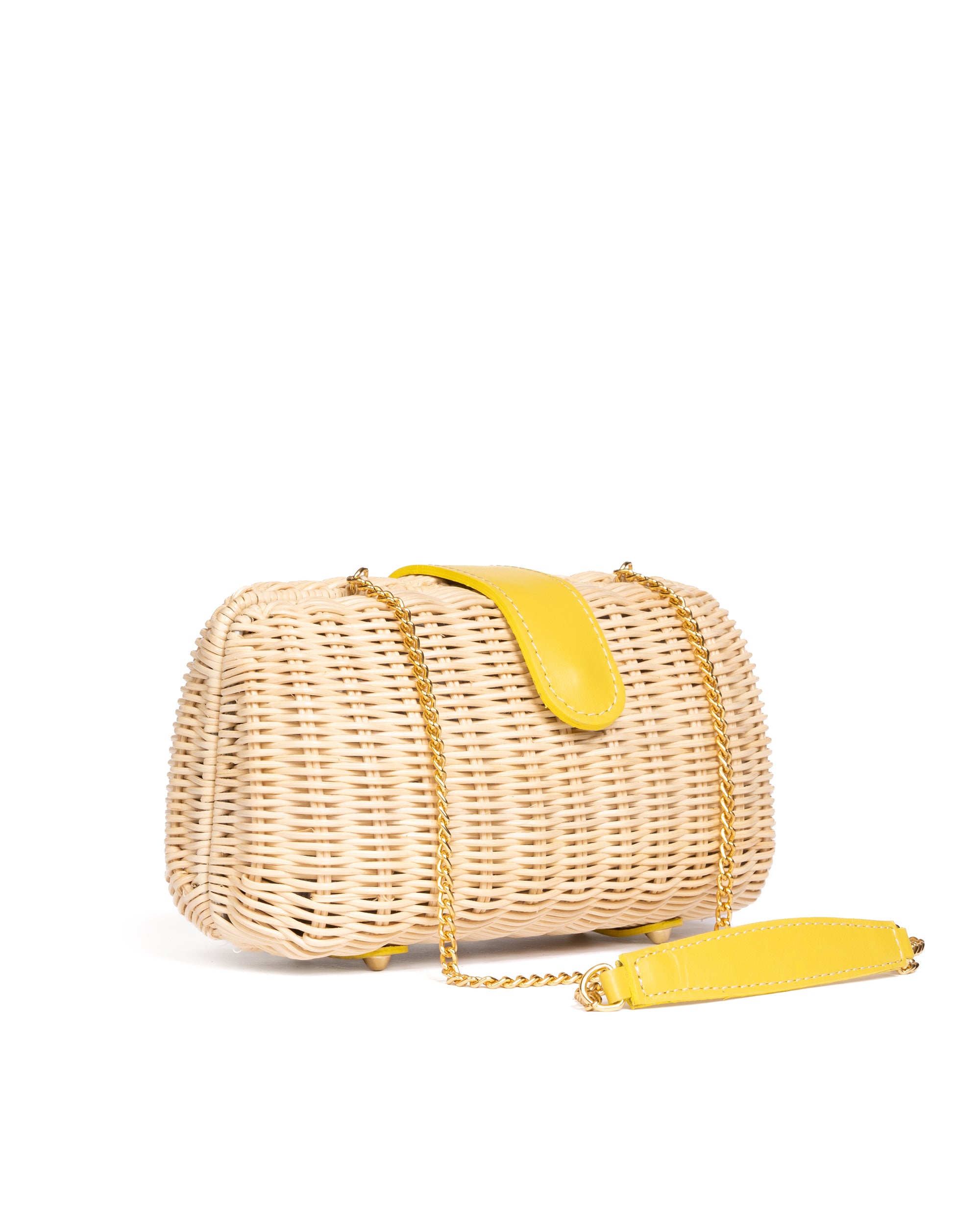 Clutch in Midollino Naturale/Giallo