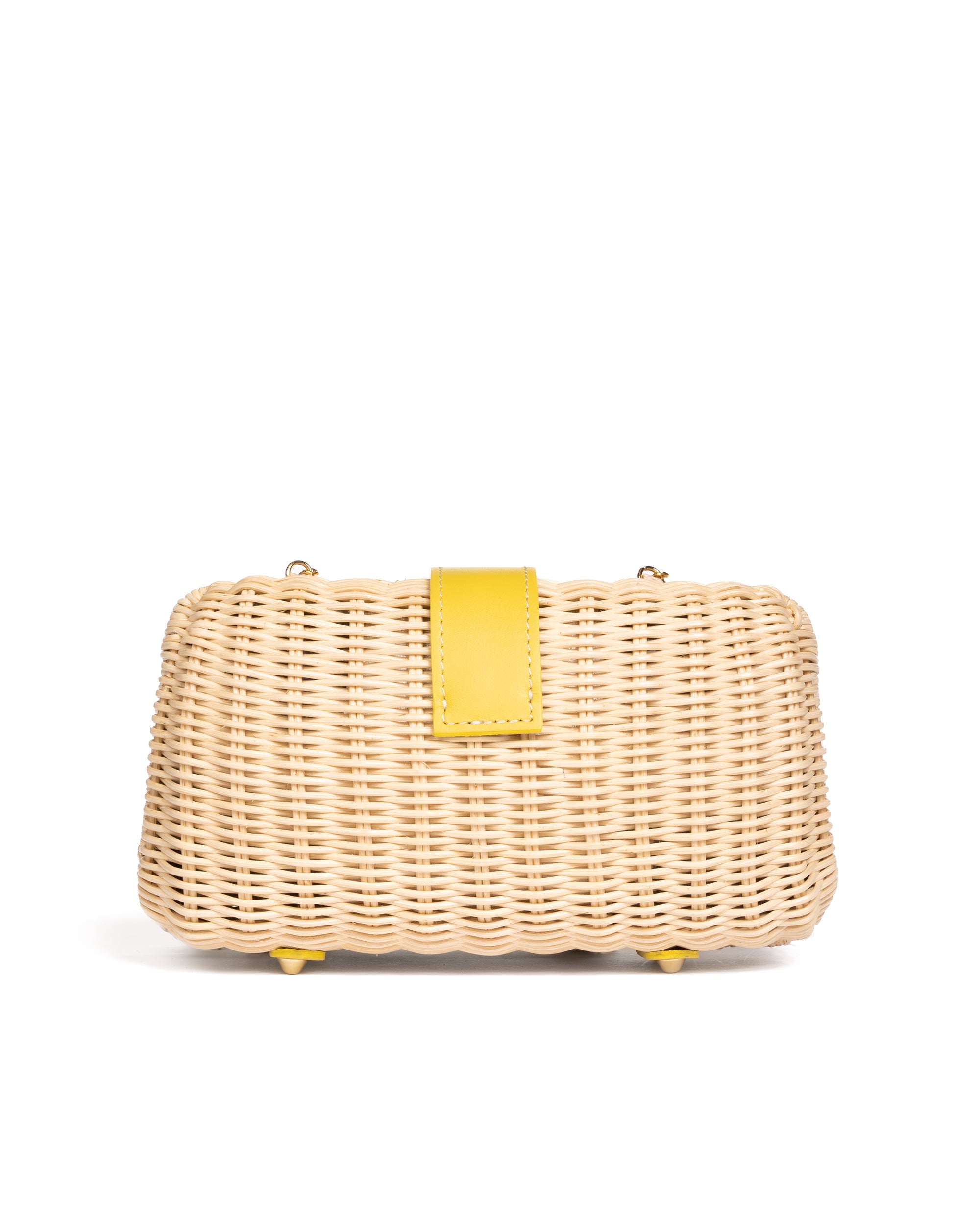 Clutch in Midollino Naturale/Giallo
