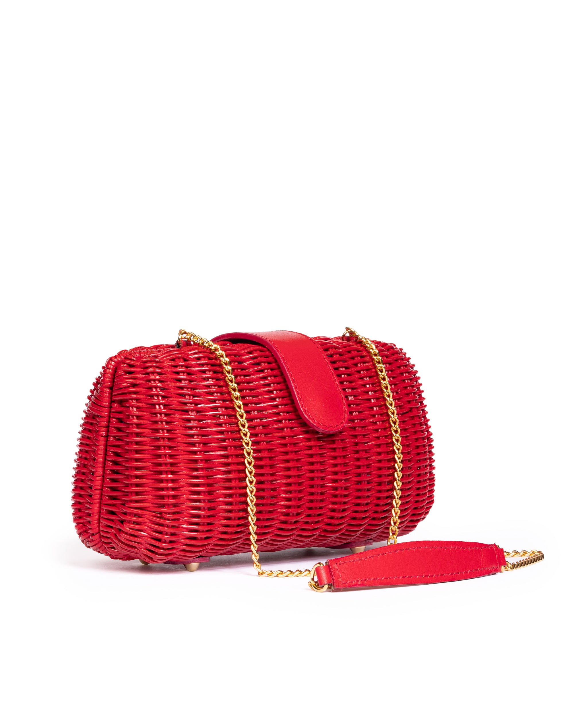Clutch in Midollino Rossa
