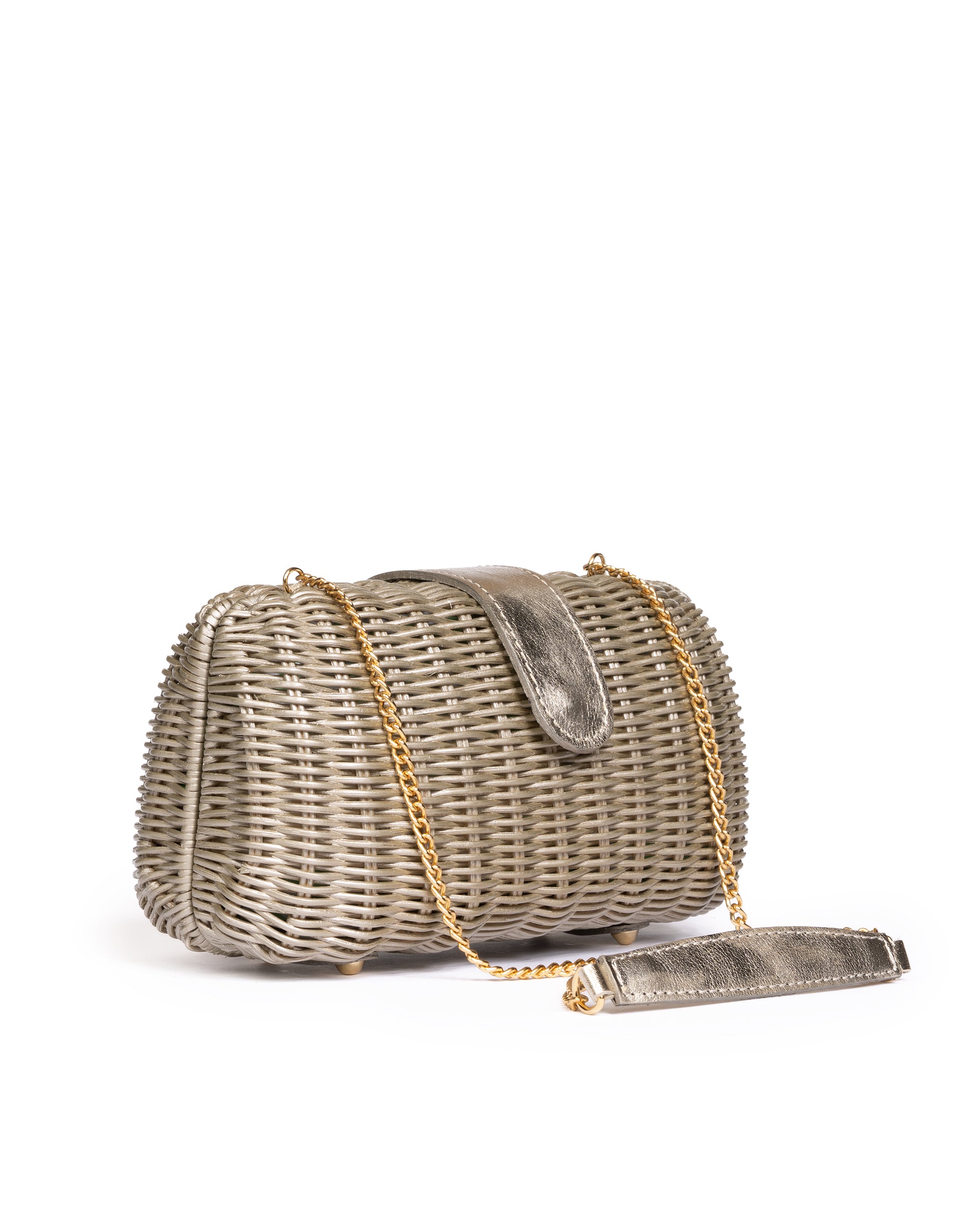 Clutch in Midollino Platino