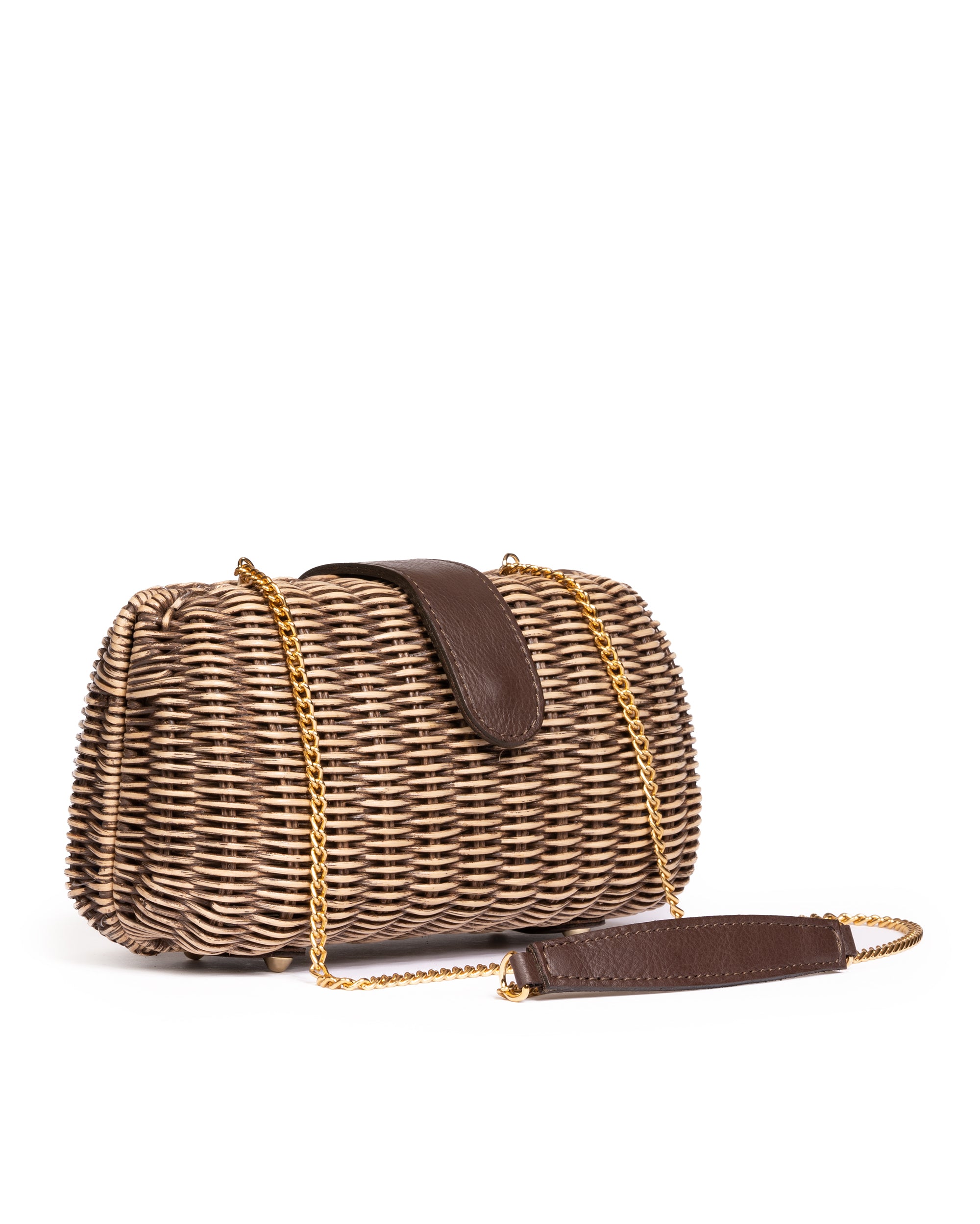 Clutch in Midollino Tortora/Marrone