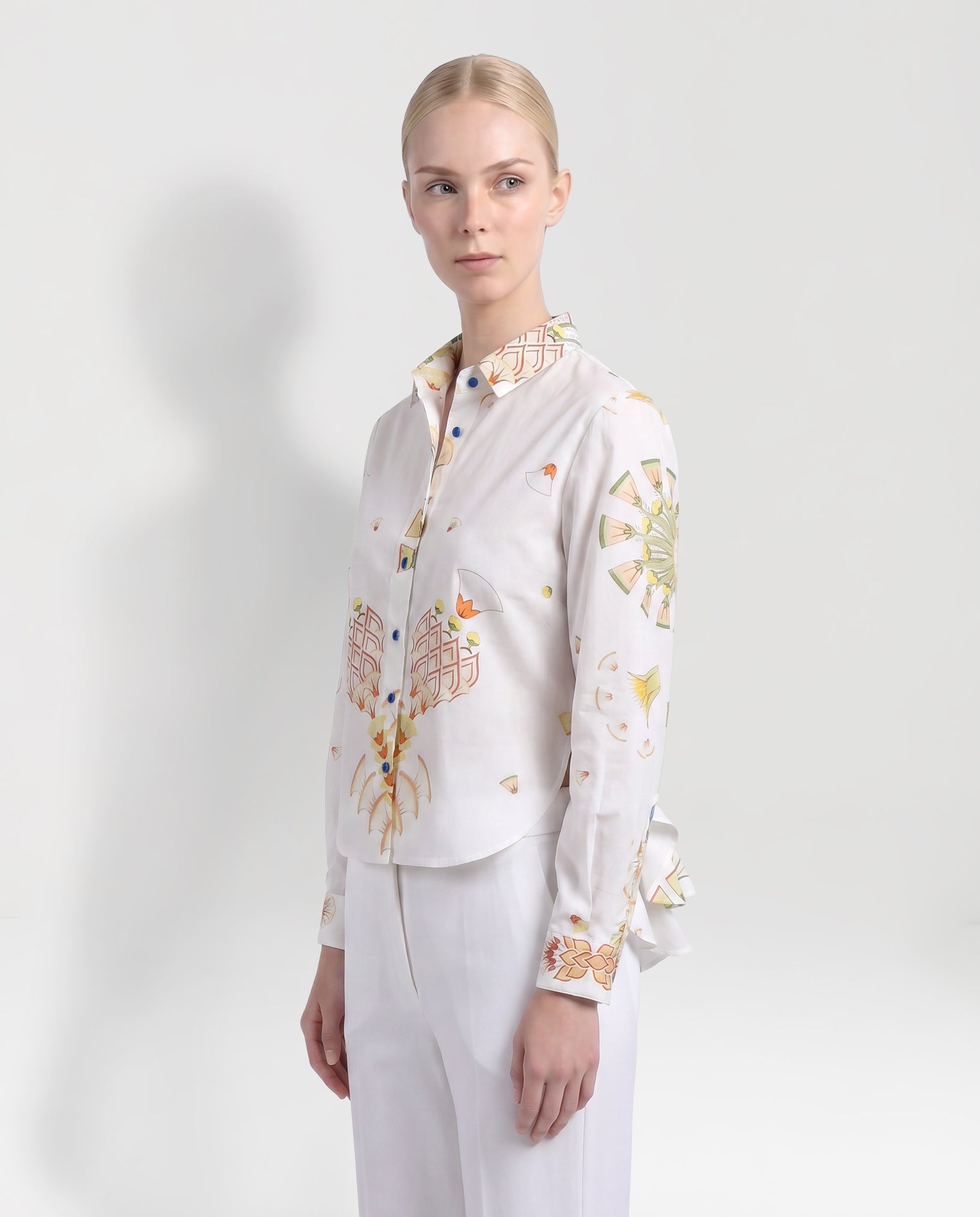 Camicia corta con volant