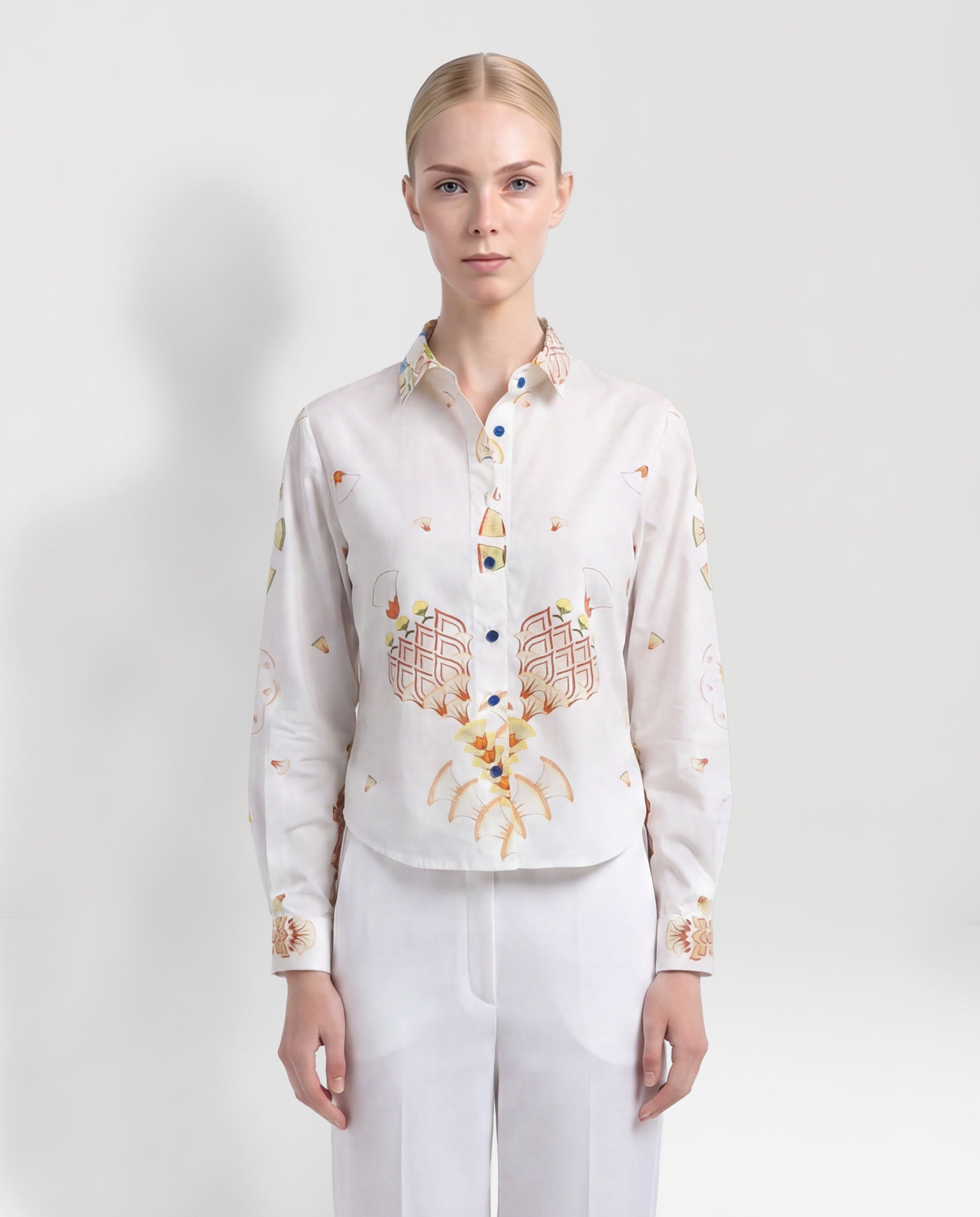 Camicia corta con volant