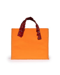 Borsa canvas arancione