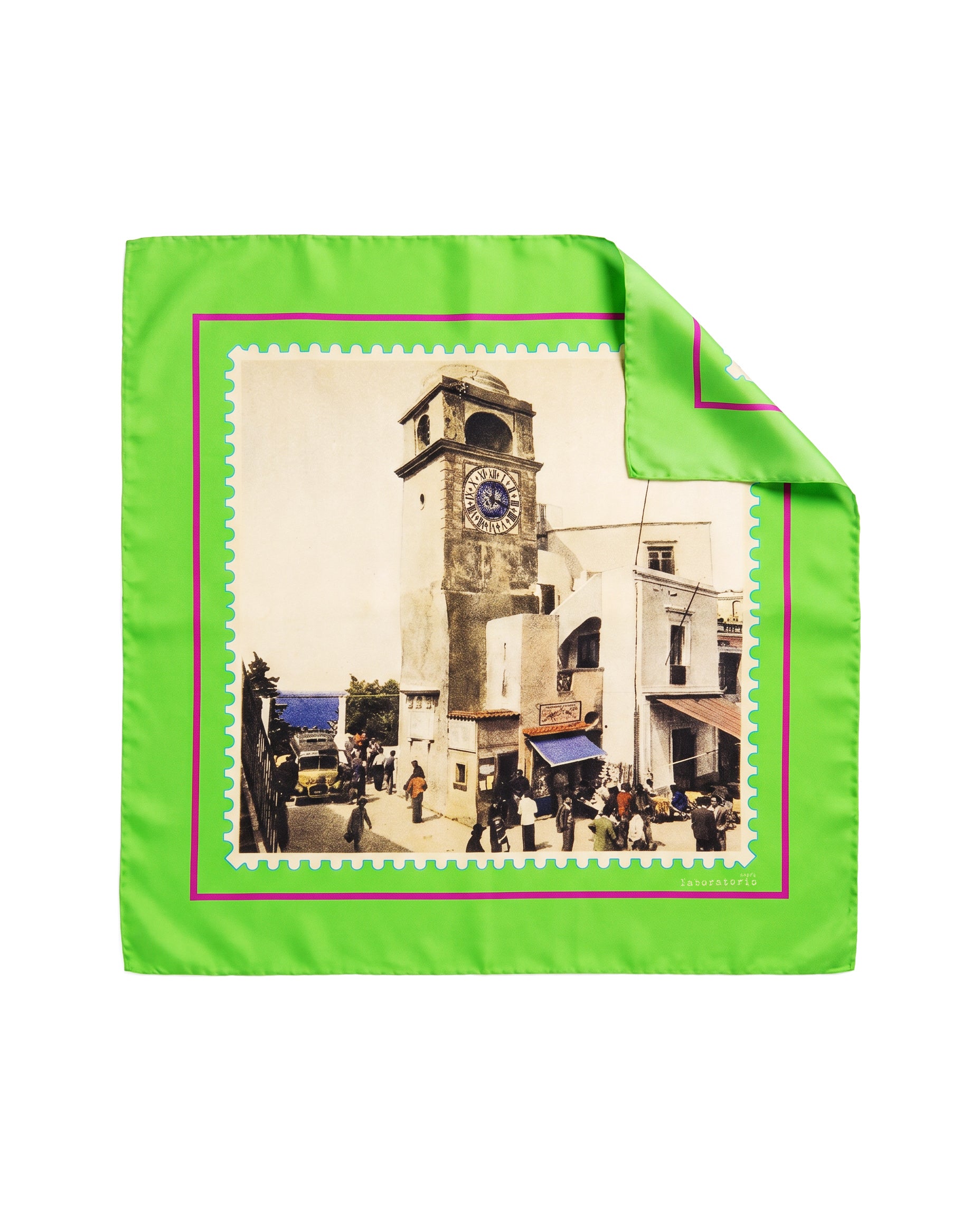 Foulard in pura seta Piazzetta di Capri