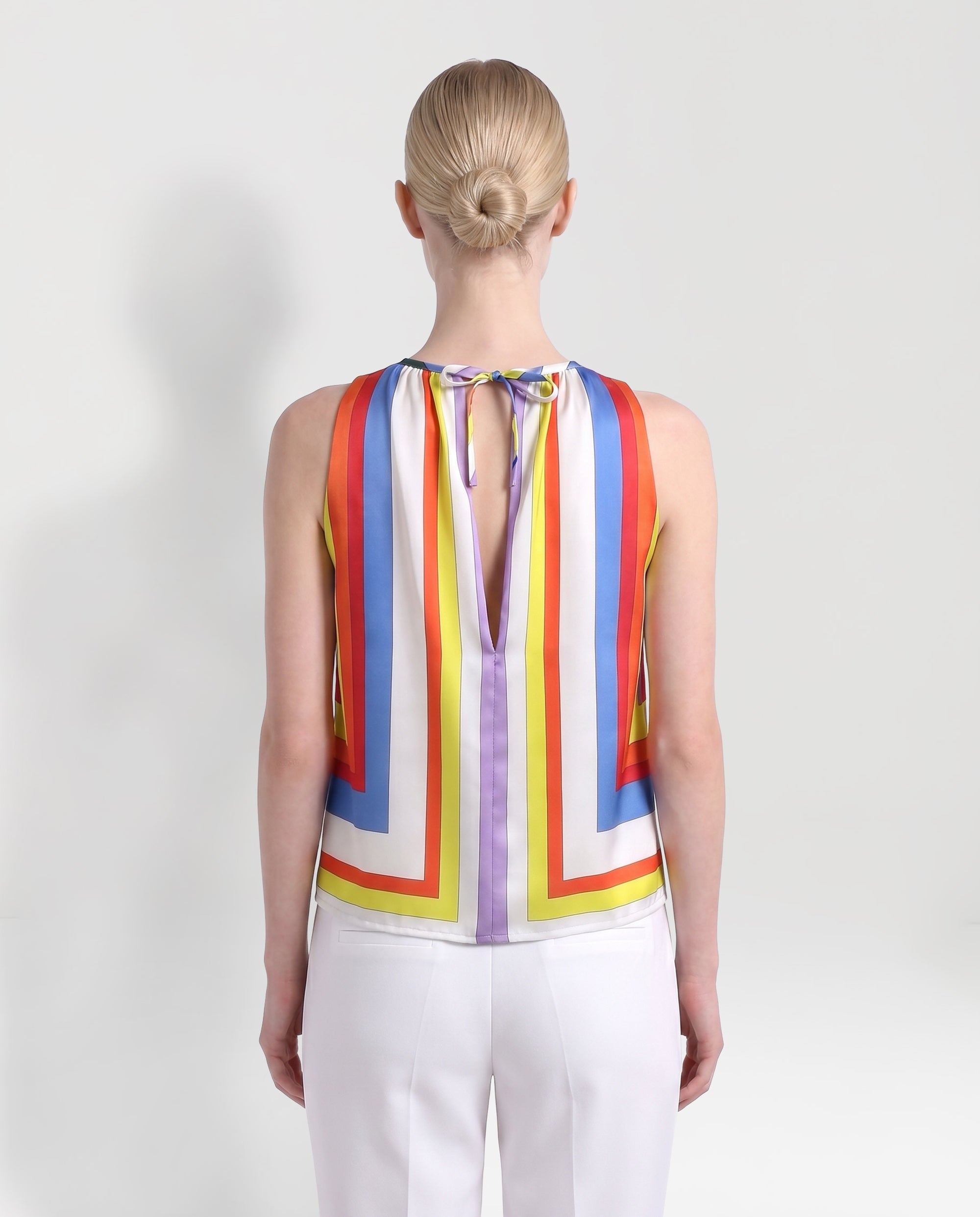 Top in twill di seta