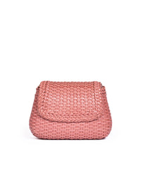 Borsa Intrecciata a Mano Rosa